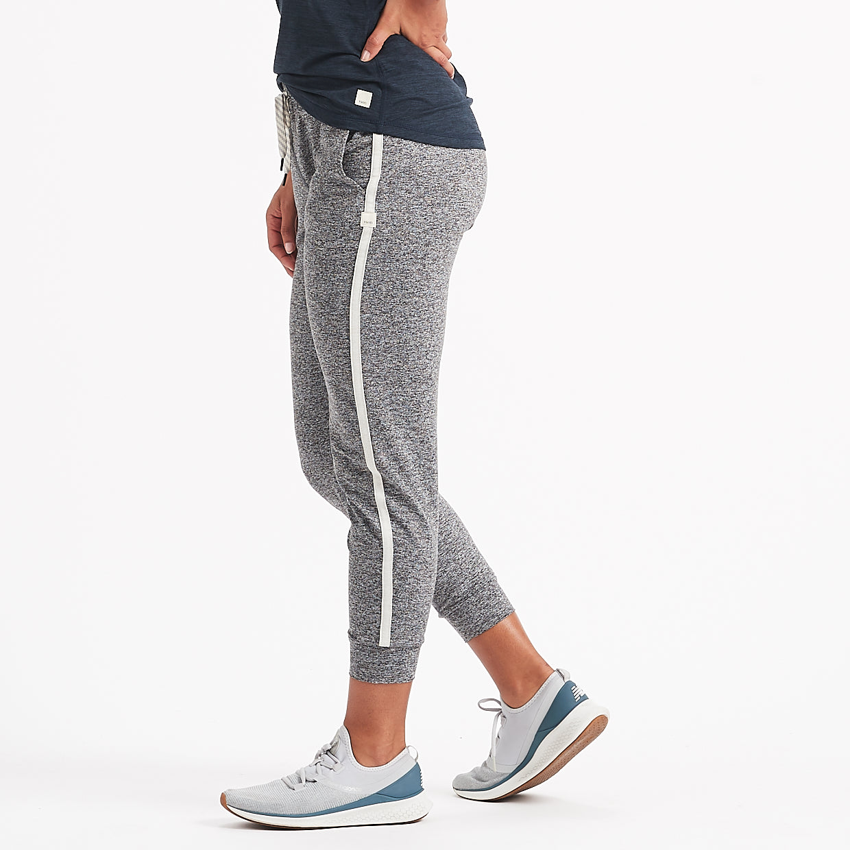 Performance Jogger | Heather Grey / Natural Stripe