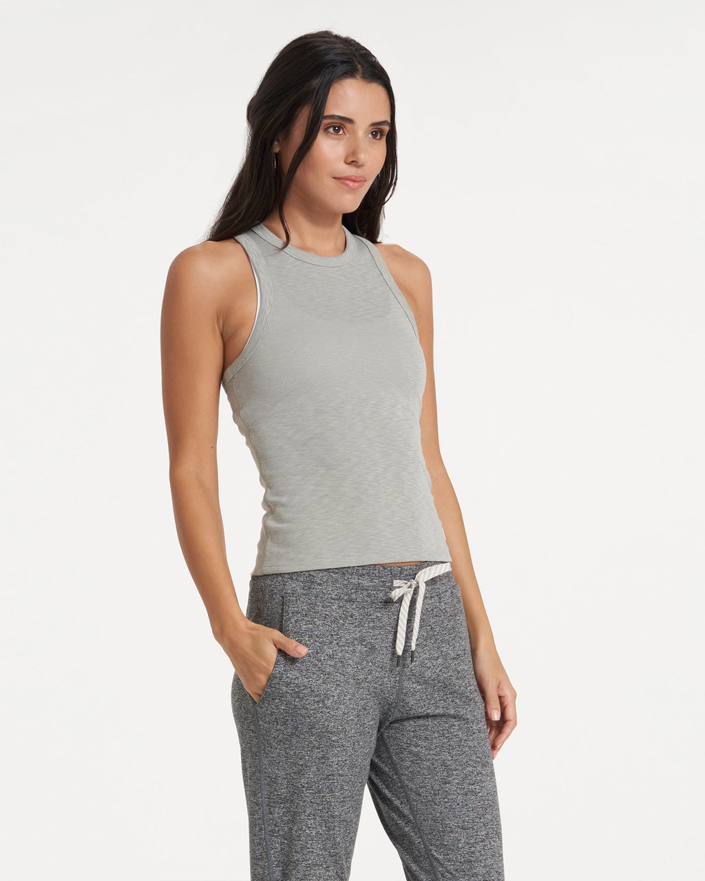 Sunrise High Neck Tank | Eucalyptus