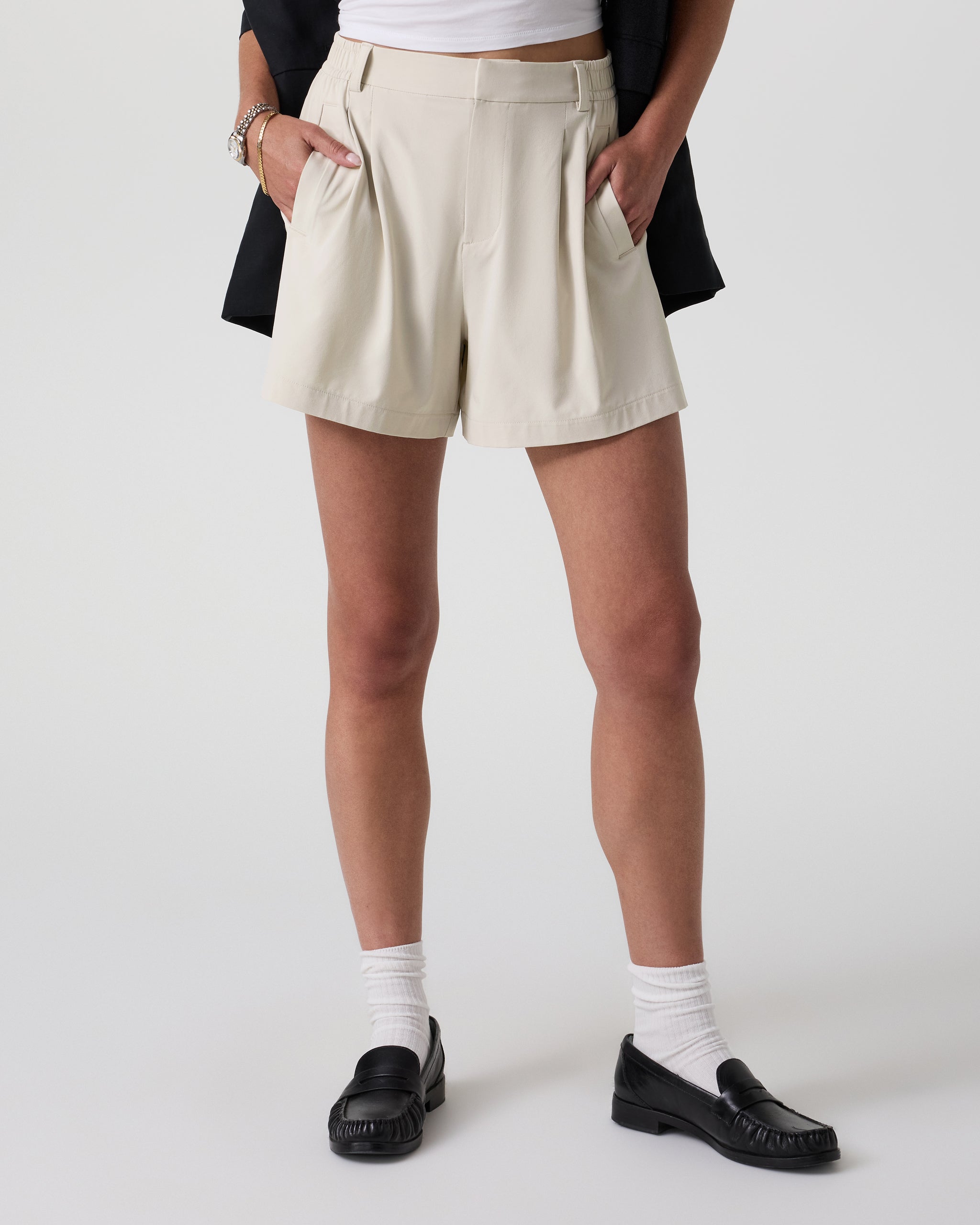 Villa Trouser Shorts | Mushroom