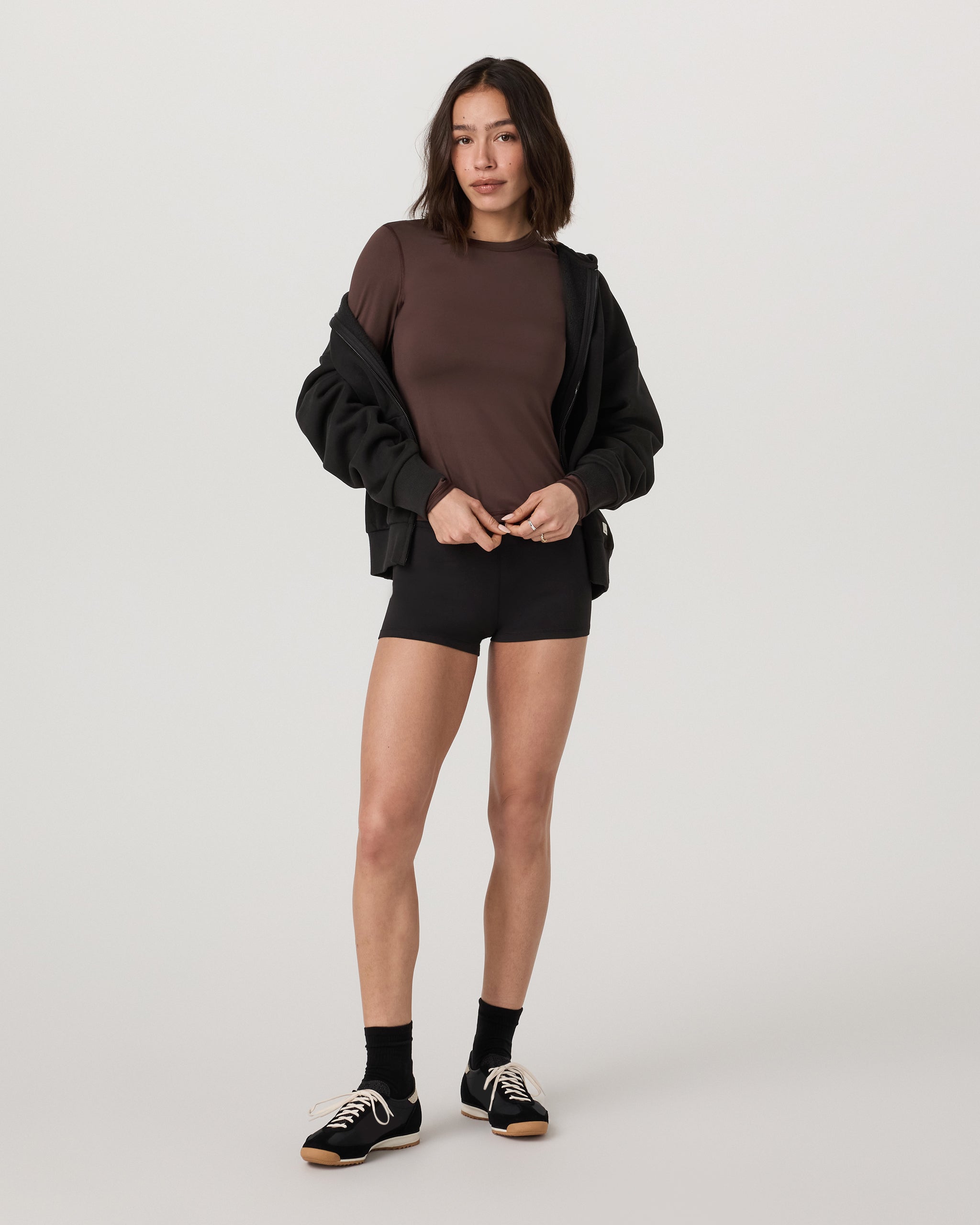 Long Sleeve Lux Crew Tee | Java