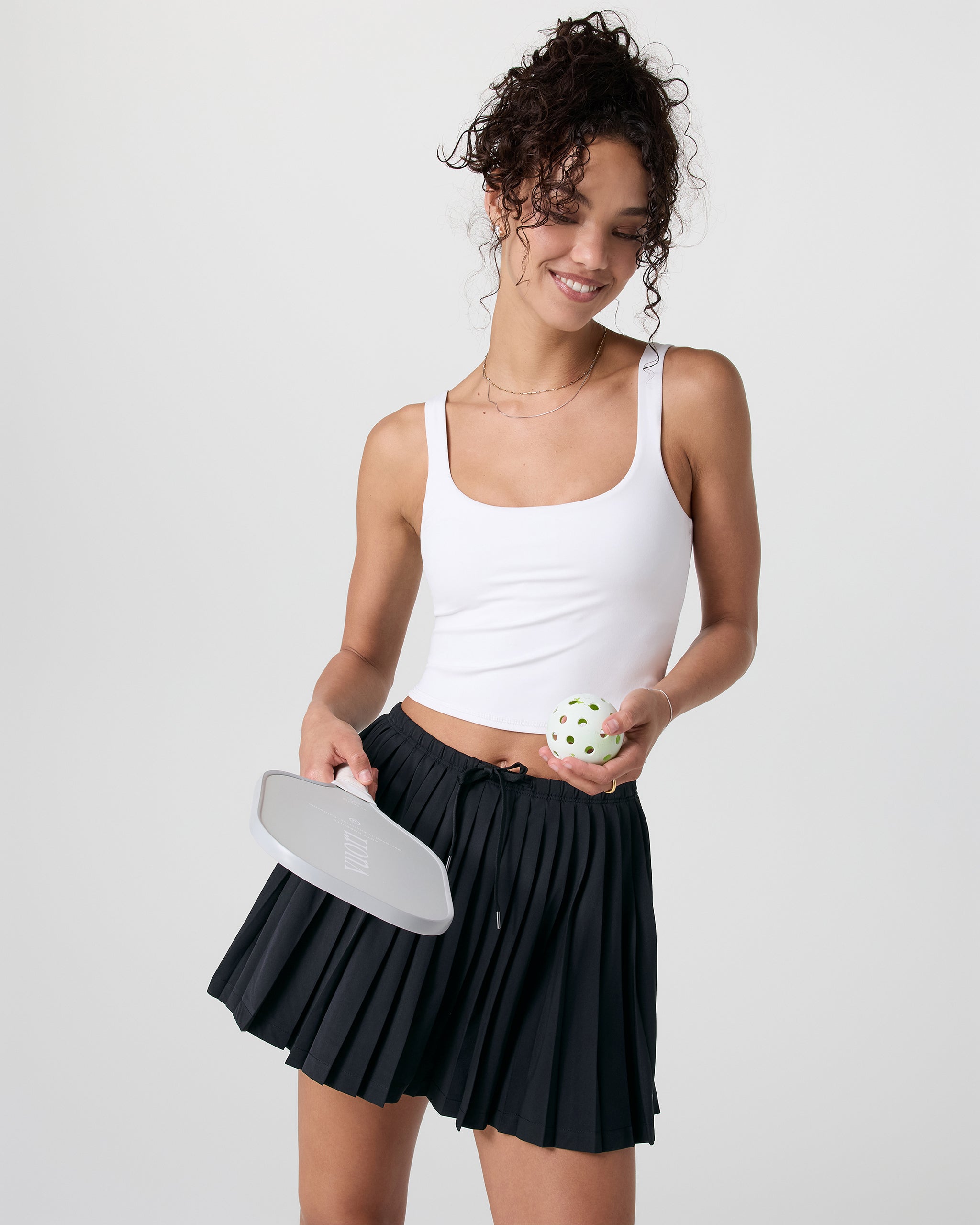 Clementine Pleated Skirt 15" | Black