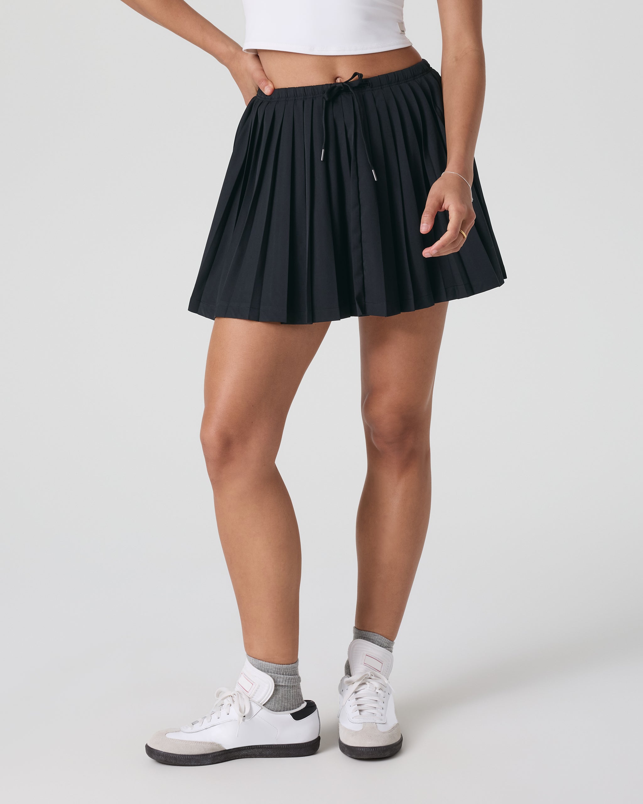 Clementine Pleated Skirt 15" | Black