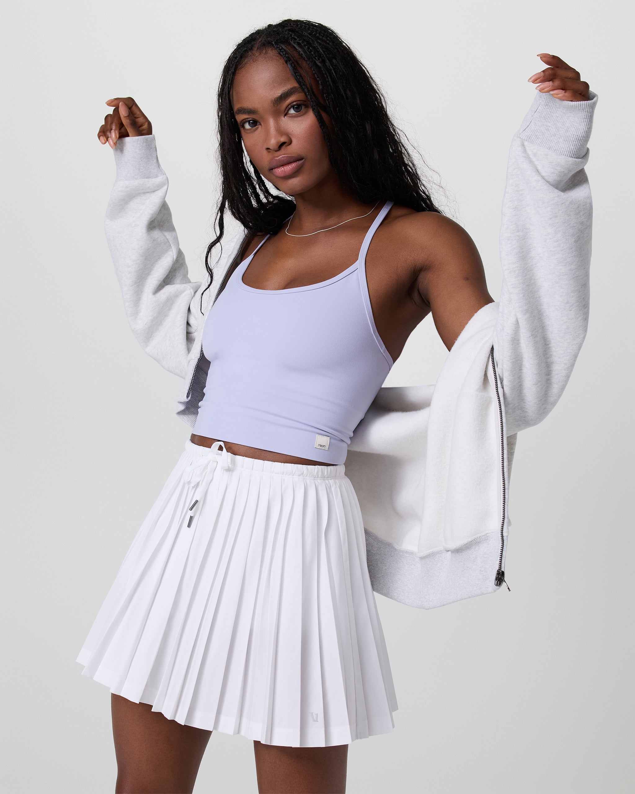 Clementine Pleated Skirt 15" | White