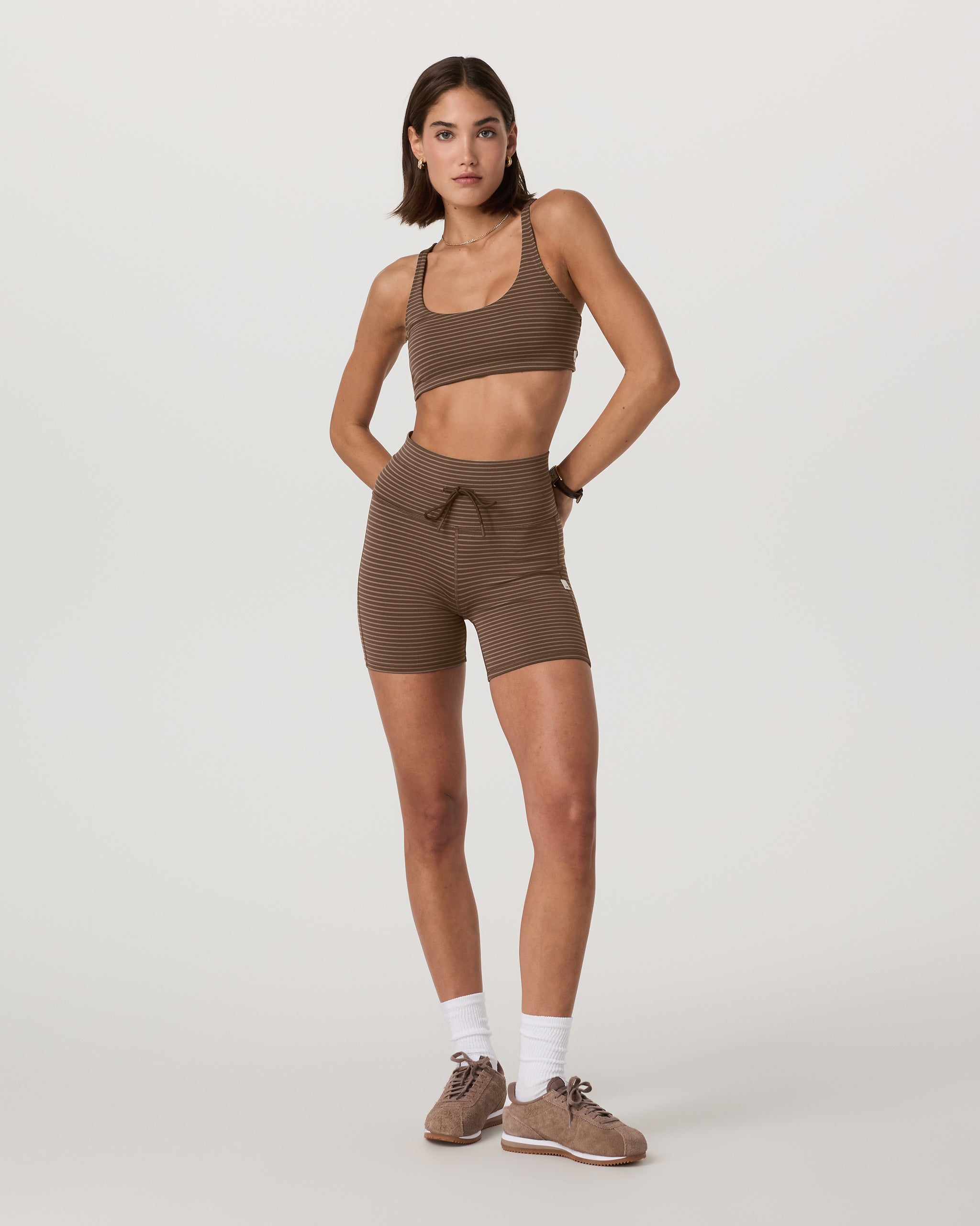 Stripe Daily Short | Espresso Stripe