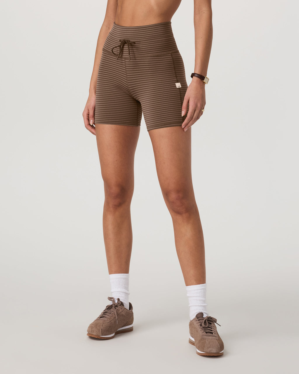 Stripe Daily Short | Espresso Stripe