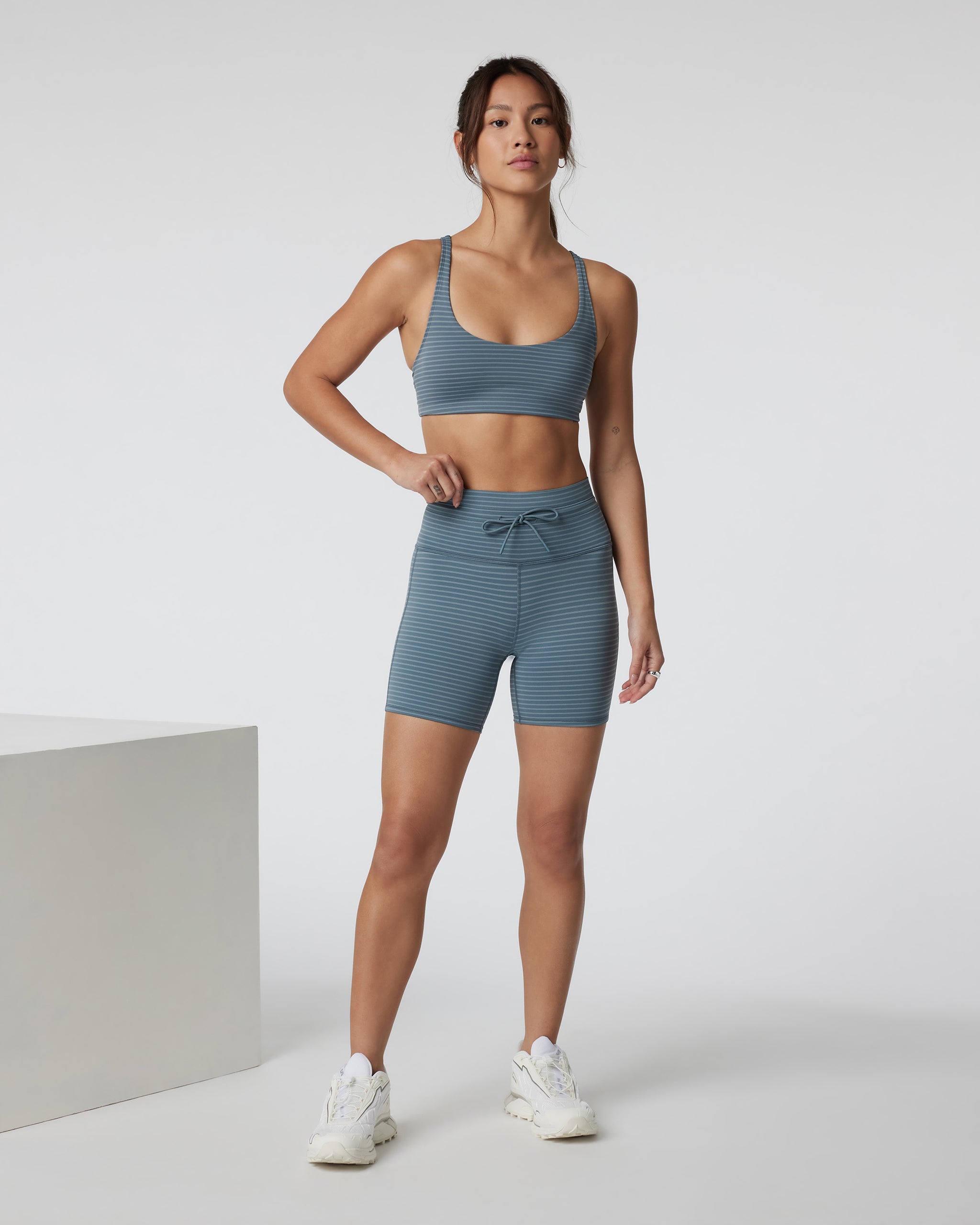 Stripe Daily Short | Smoke Blue Stripe