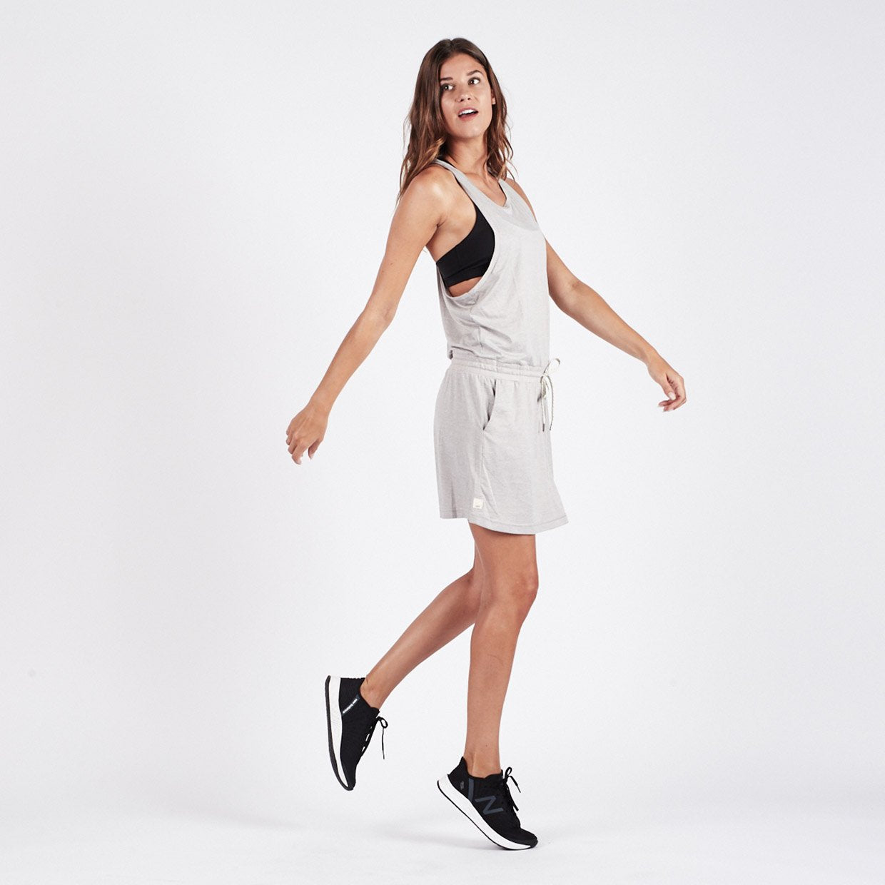 Sol Tank Dress | Light Heather Grey
