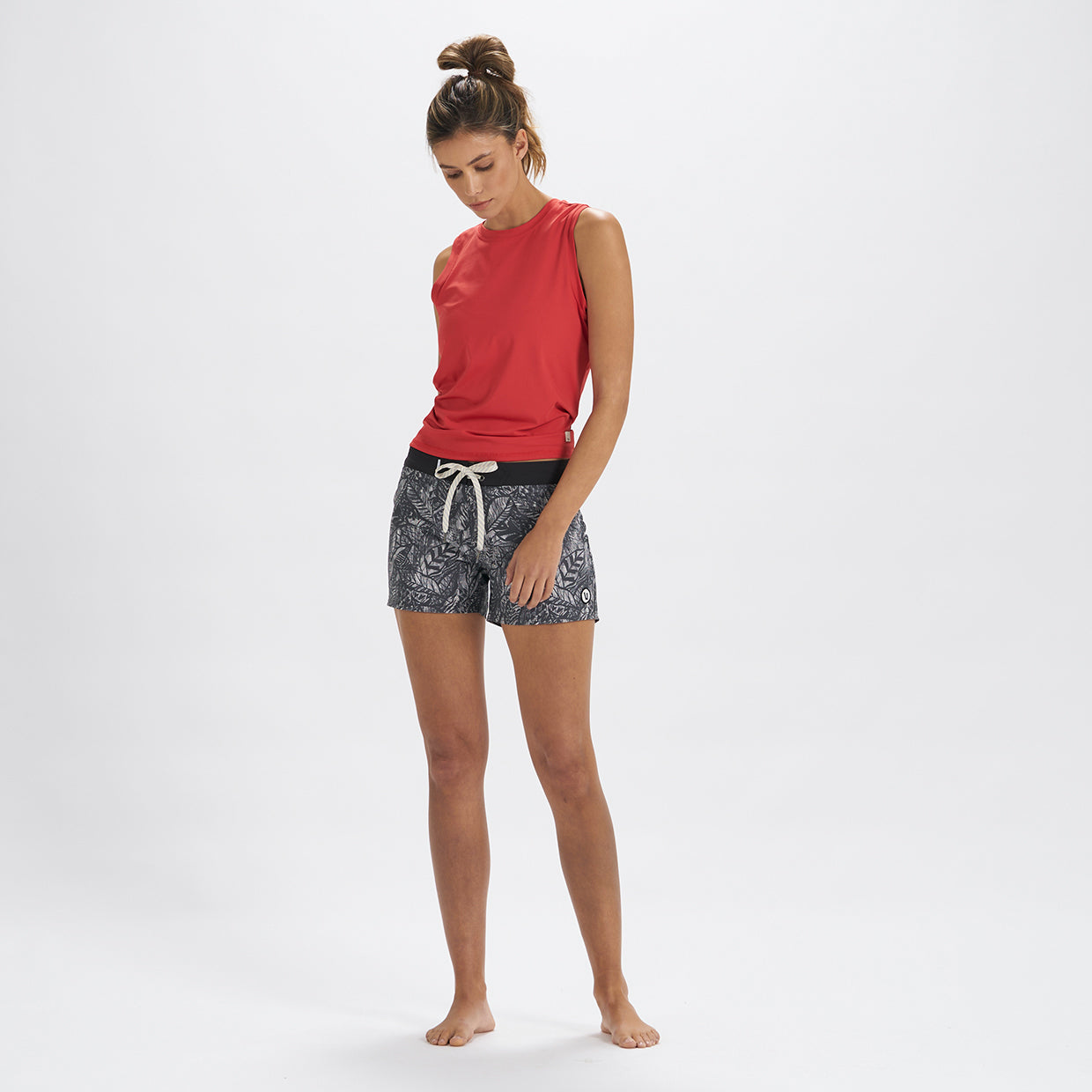 Sea Bound Boardshort | Charcoal Leaf