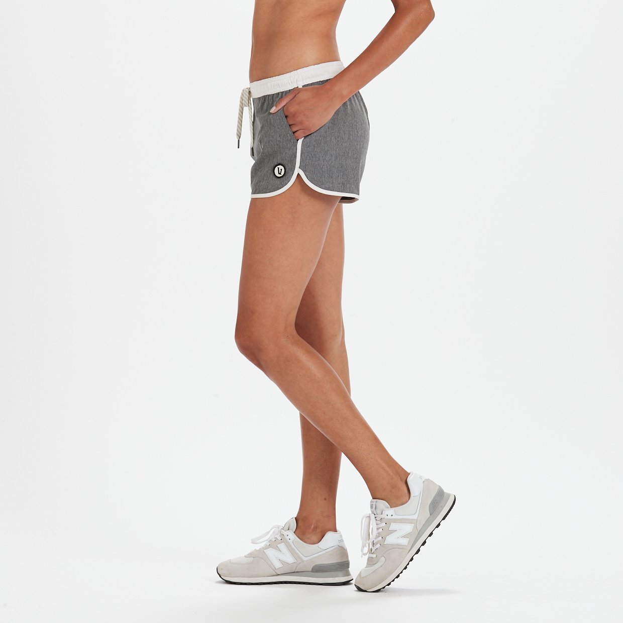 Tavi Short | Grey Linen Texture