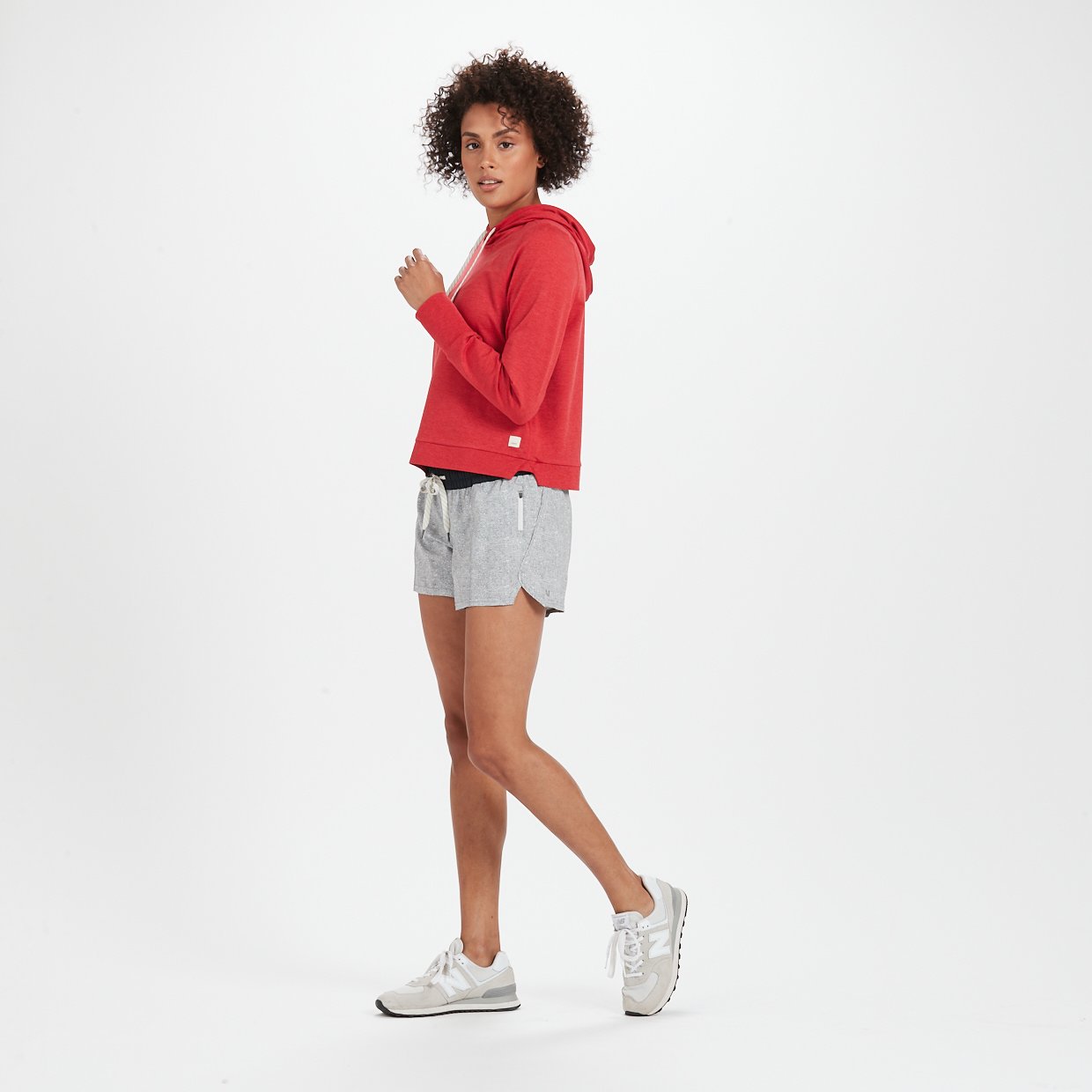 Clementine Short 4" | Grey Twill Texture