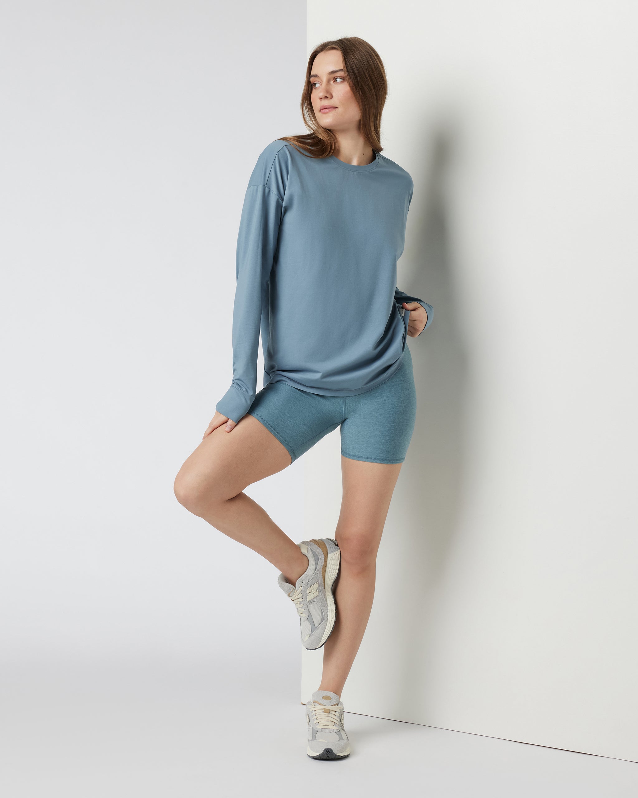 Clean Elevation Shorty 6" | Smoke Blue Heather
