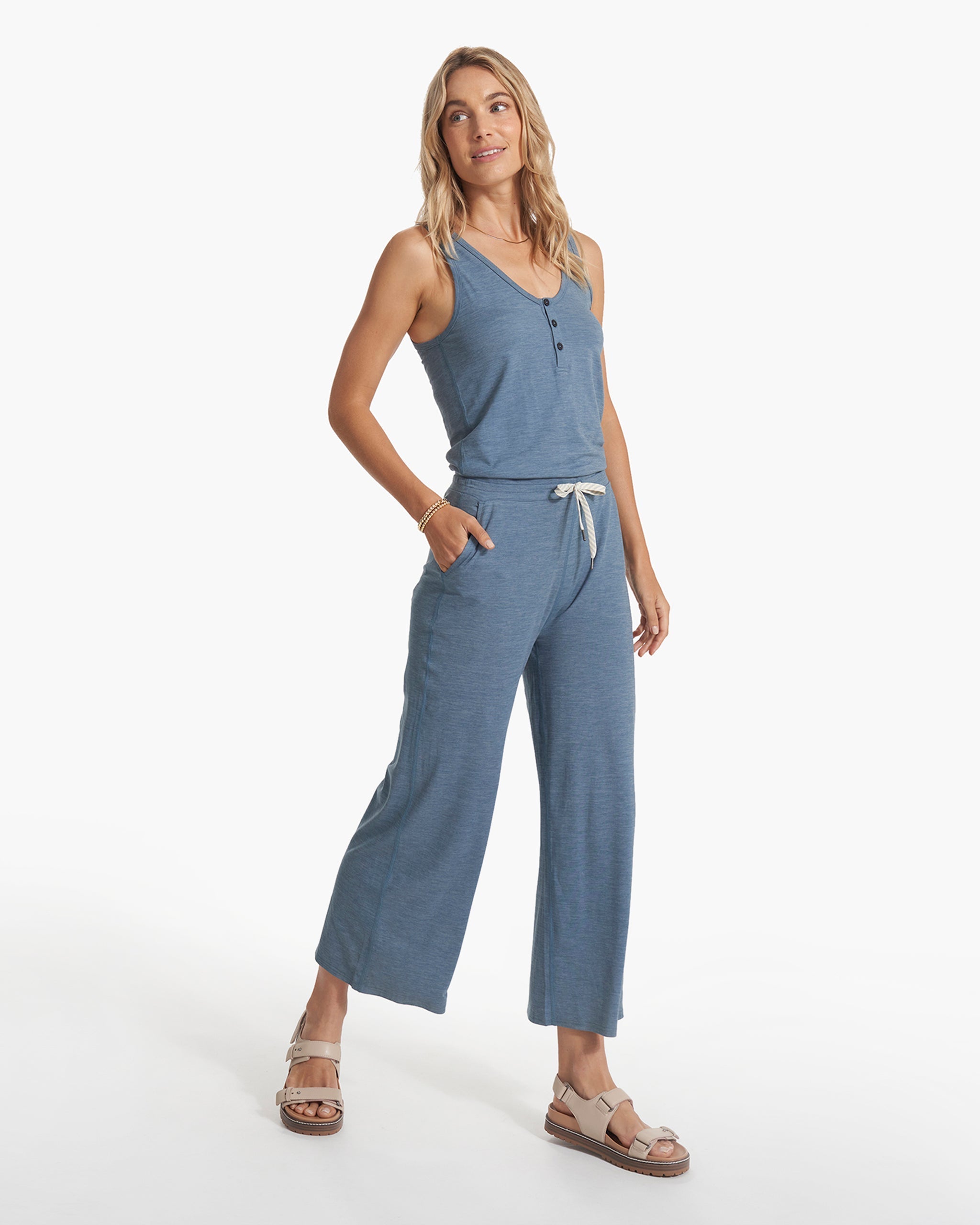 Falls Jumpsuit | Light Azure Heather
