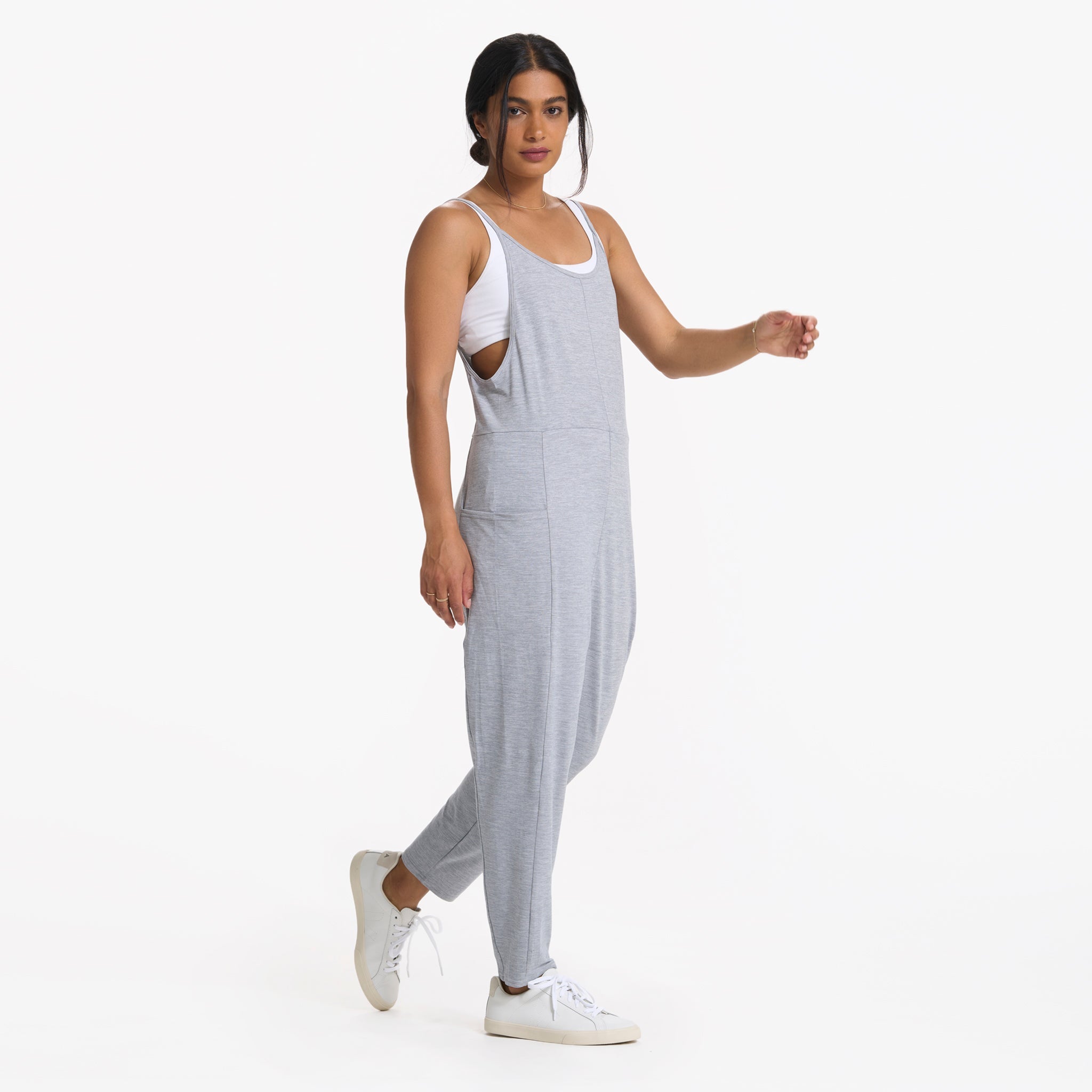 Breezy Jumpsuit | Pale Grey Heather