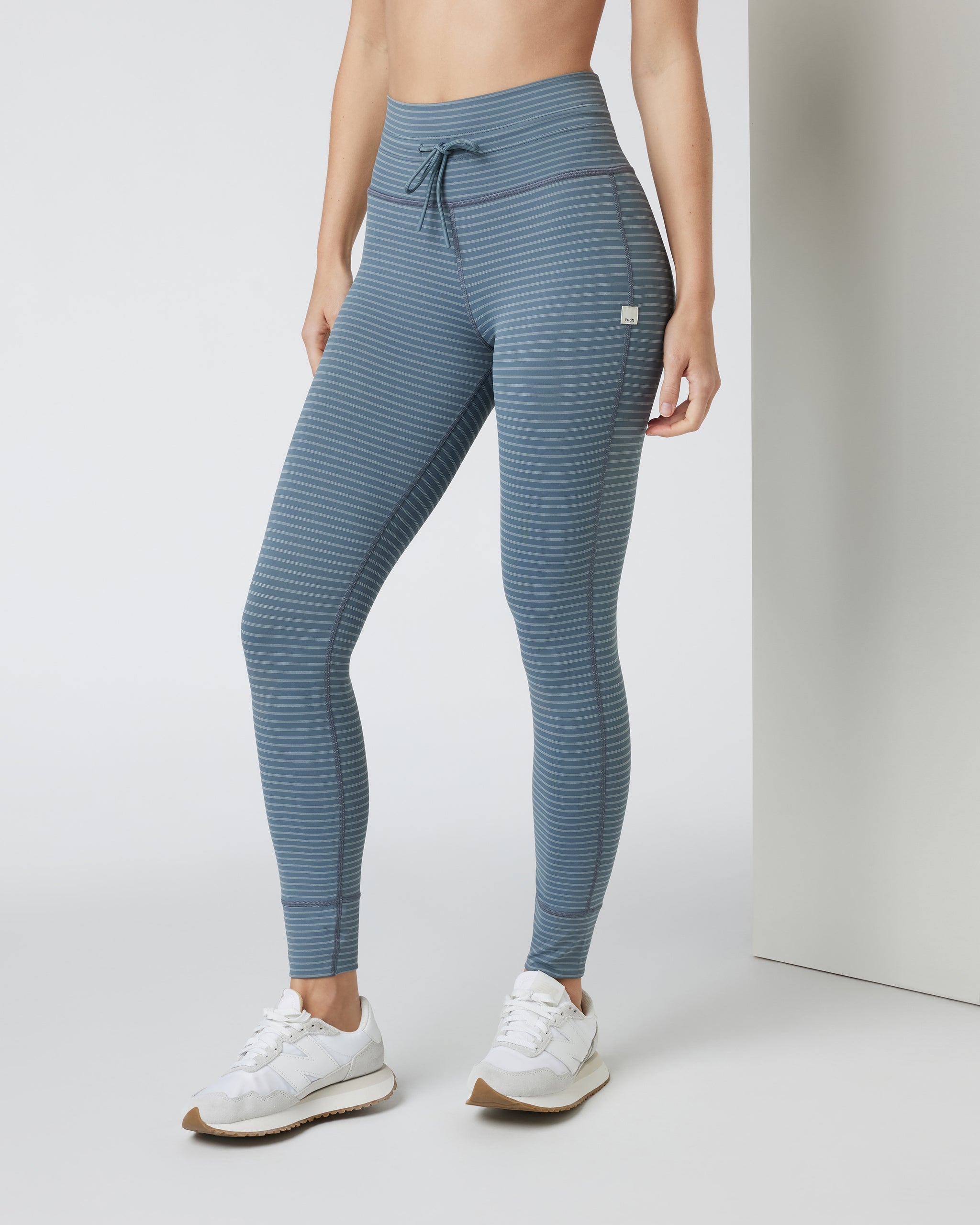 Stripe Daily Legging | Smoke Blue Stripe