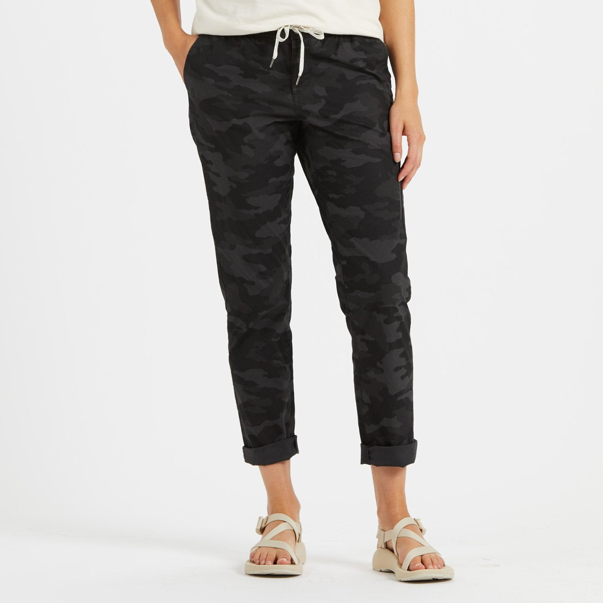 Womens Ripstop Pant | Black Camo
