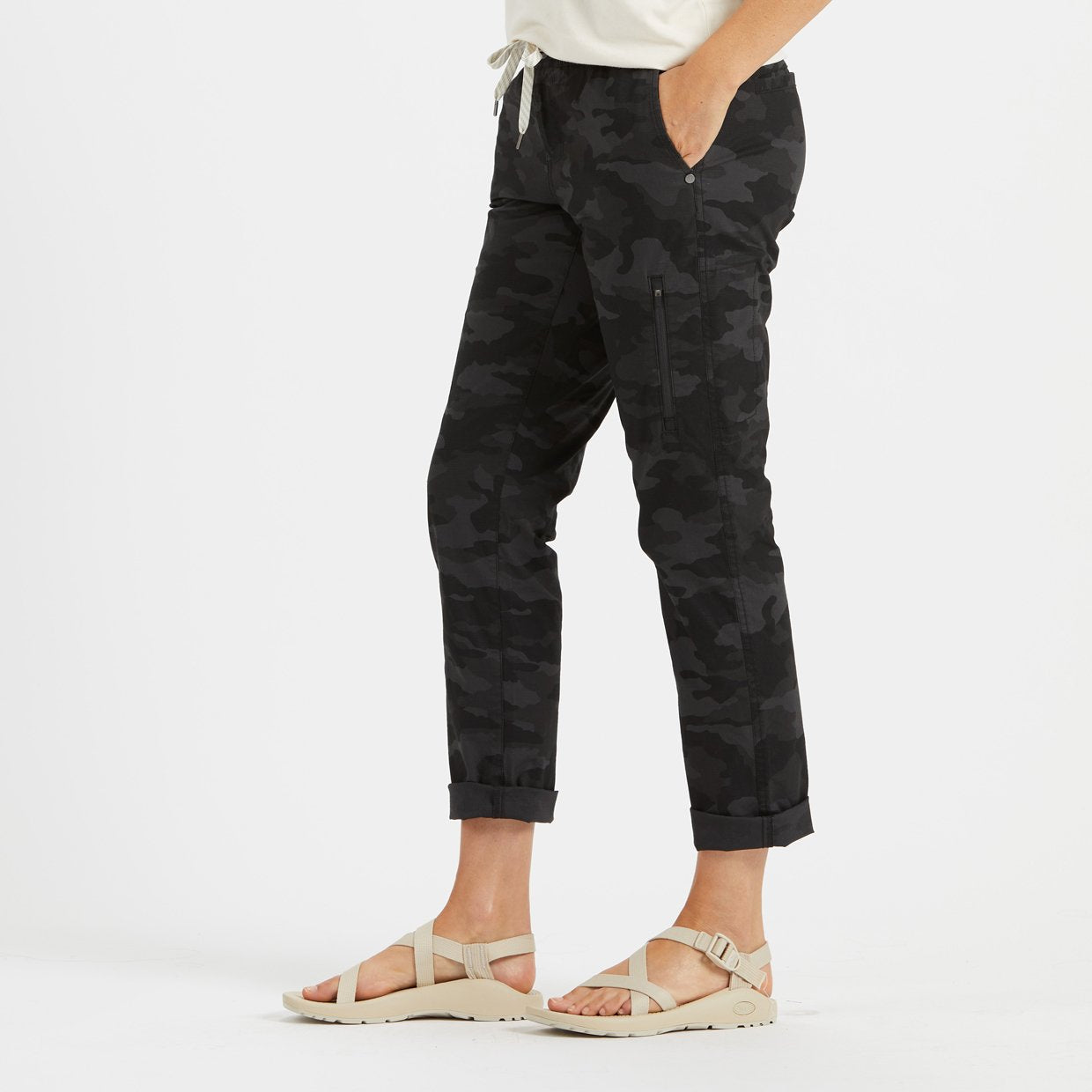 Womens Ripstop Pant | Black Camo