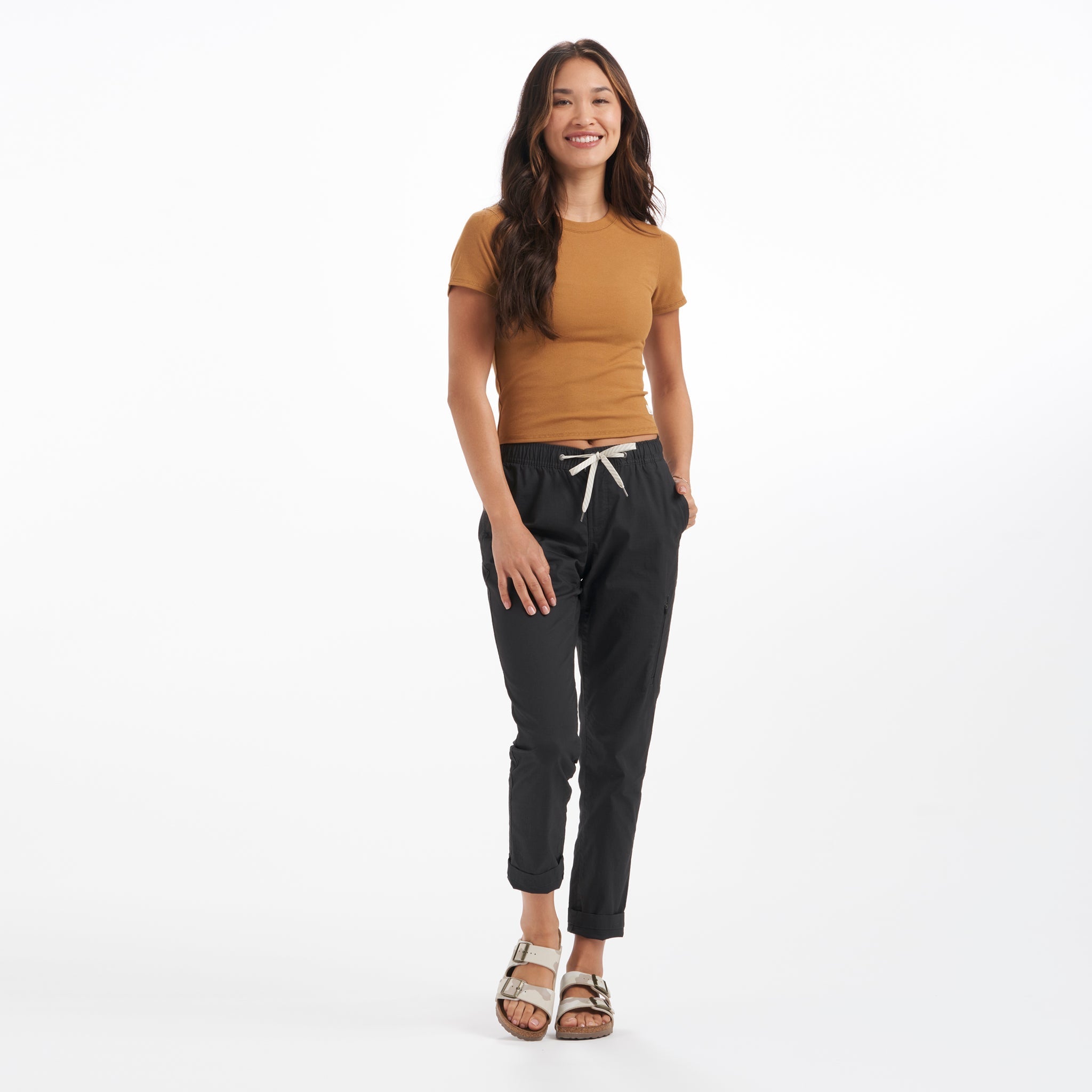 Pose Fitted Tee | Dark Golden Heather