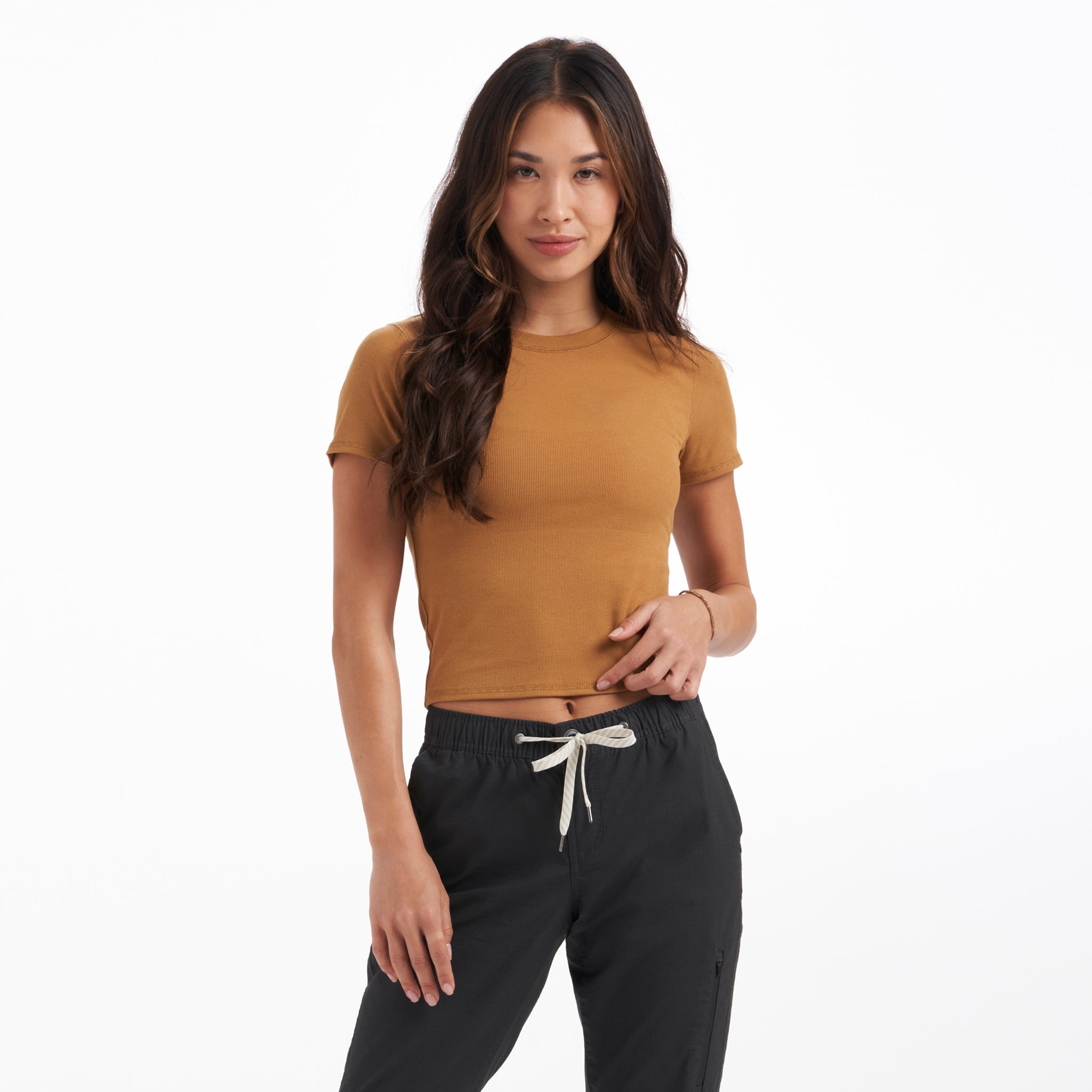 Pose Fitted Tee | Dark Golden Heather