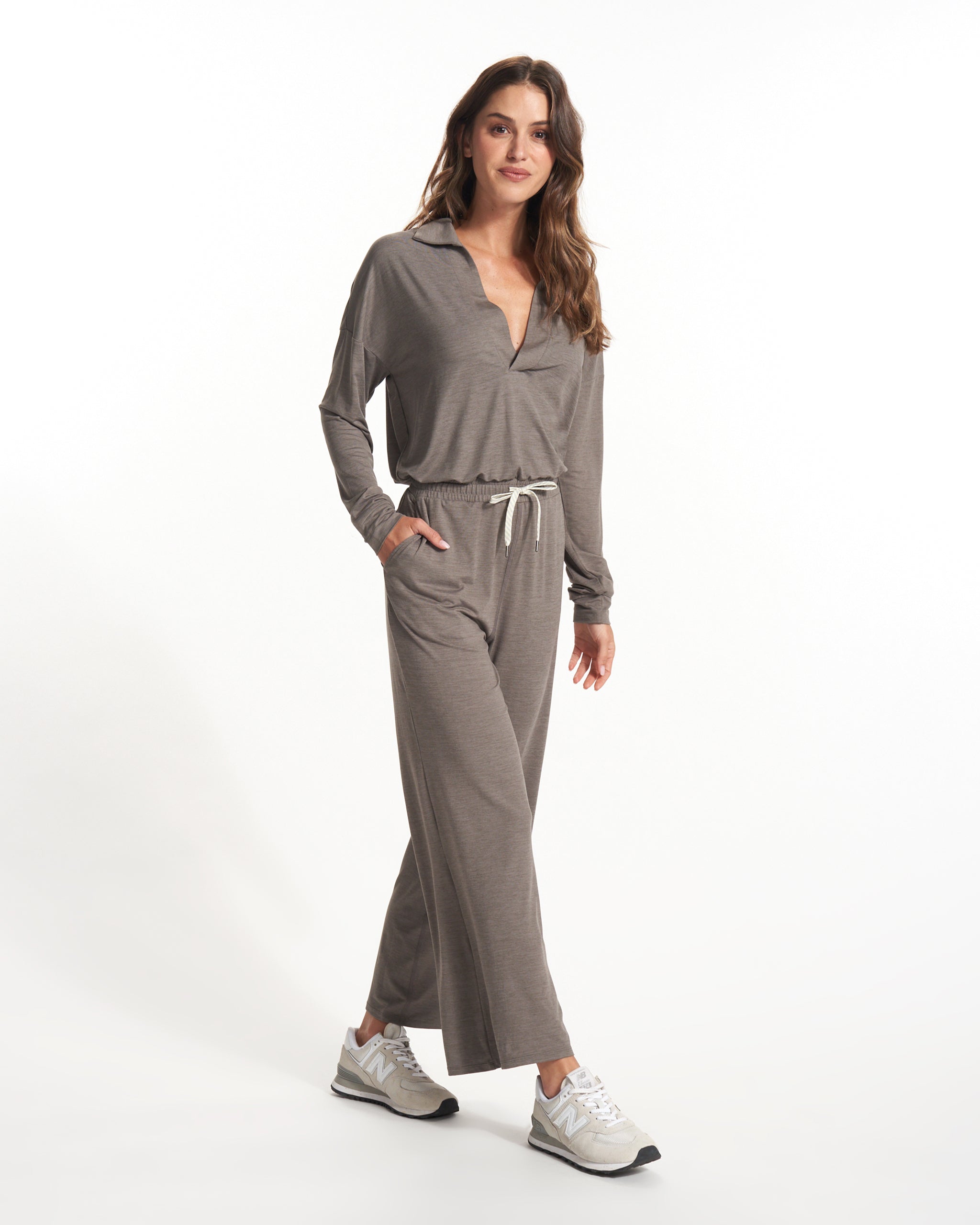 Lux Intentions Jumpsuit | Smoke Heather
