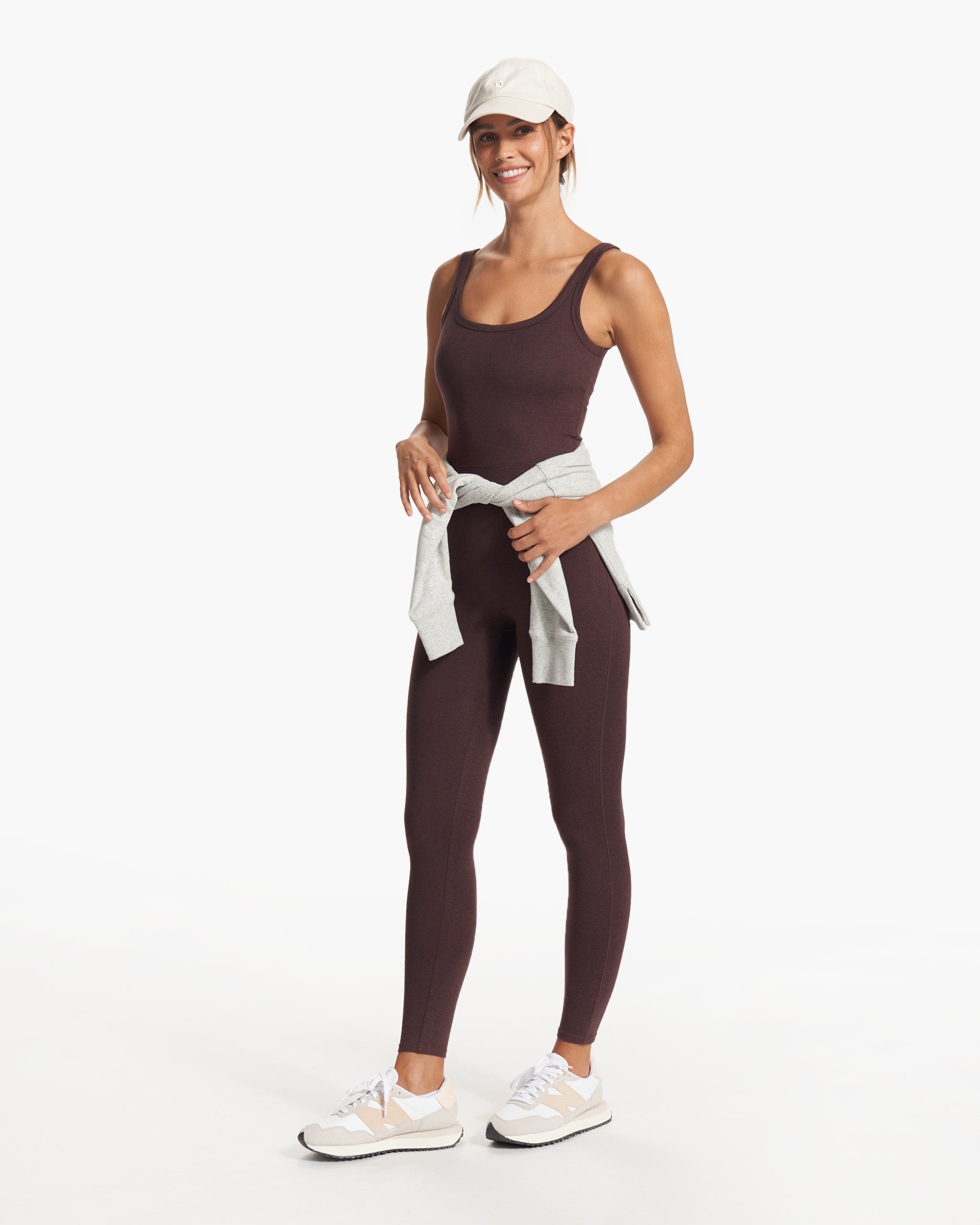 Halo Essential Jumpsuit | Mahogany Heather