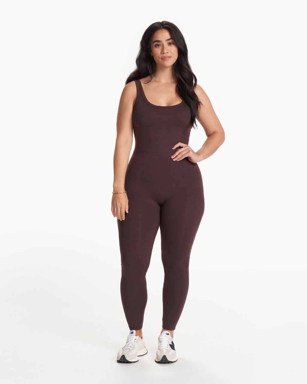 Halo Essential Jumpsuit | Mahogany Heather