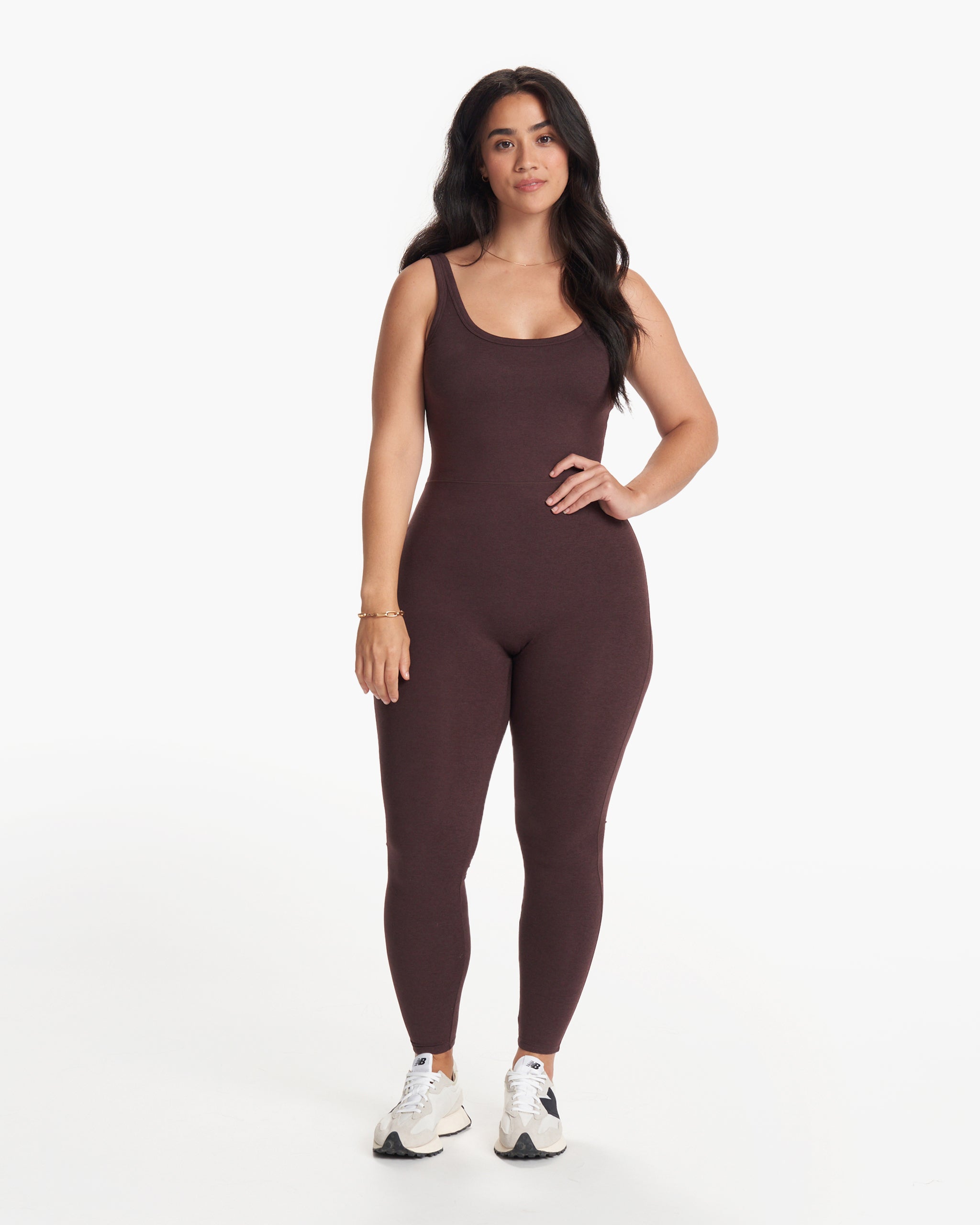 Halo Essential Jumpsuit | Mahogany Heather