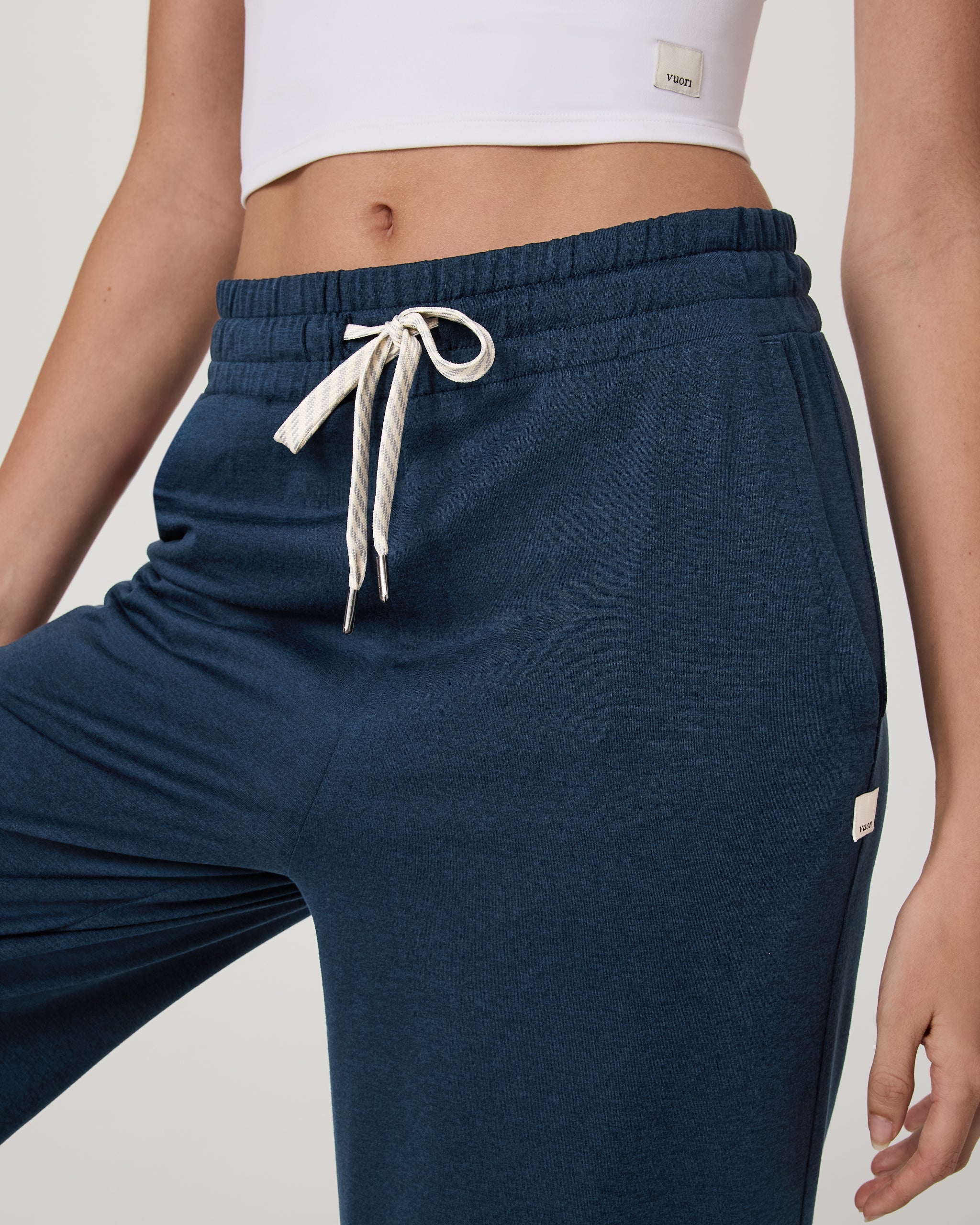 Halo Essential Wideleg Pant - Long | Blue Coast Heather