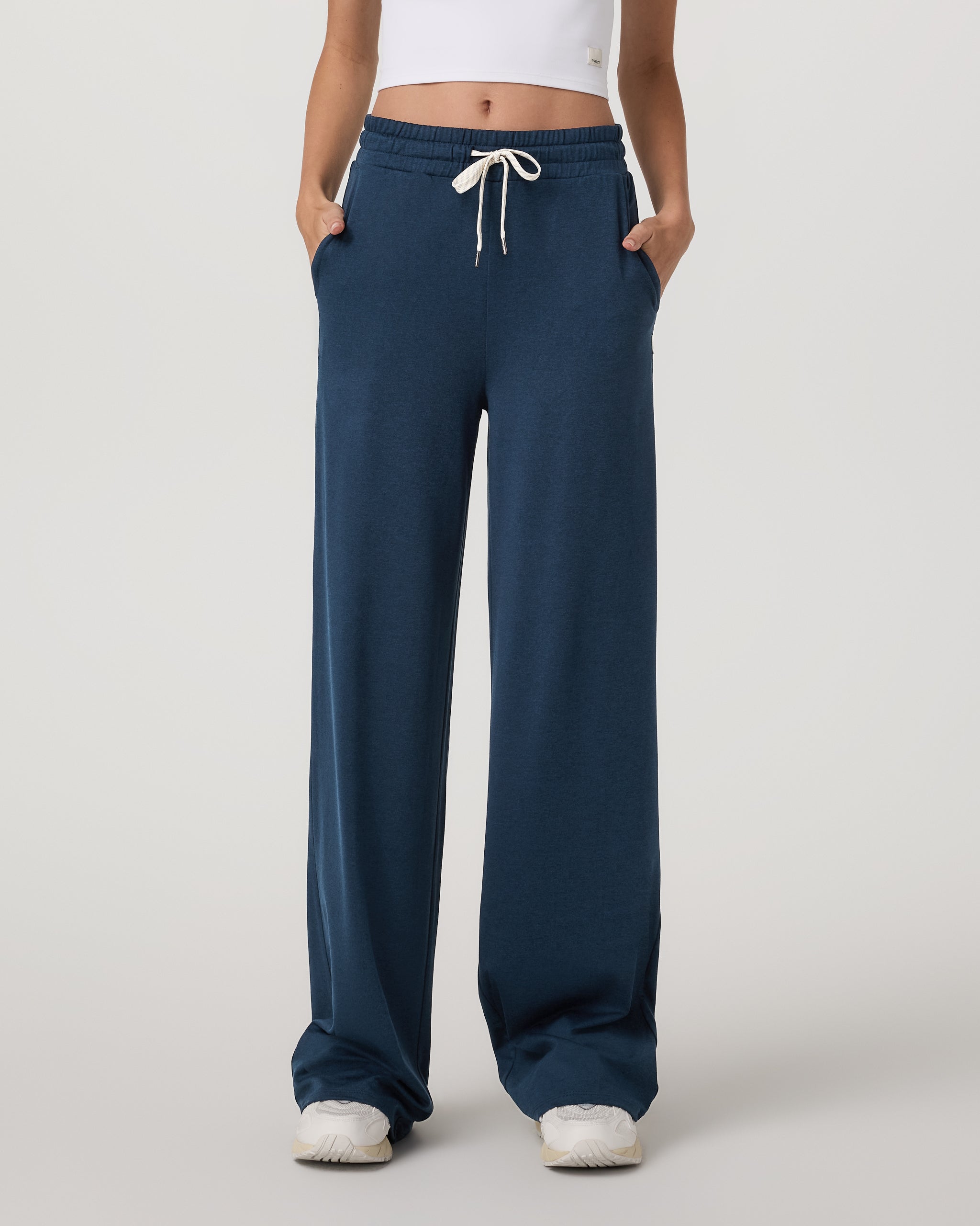 Halo Essential Wideleg Pant | Blue Coast Heather