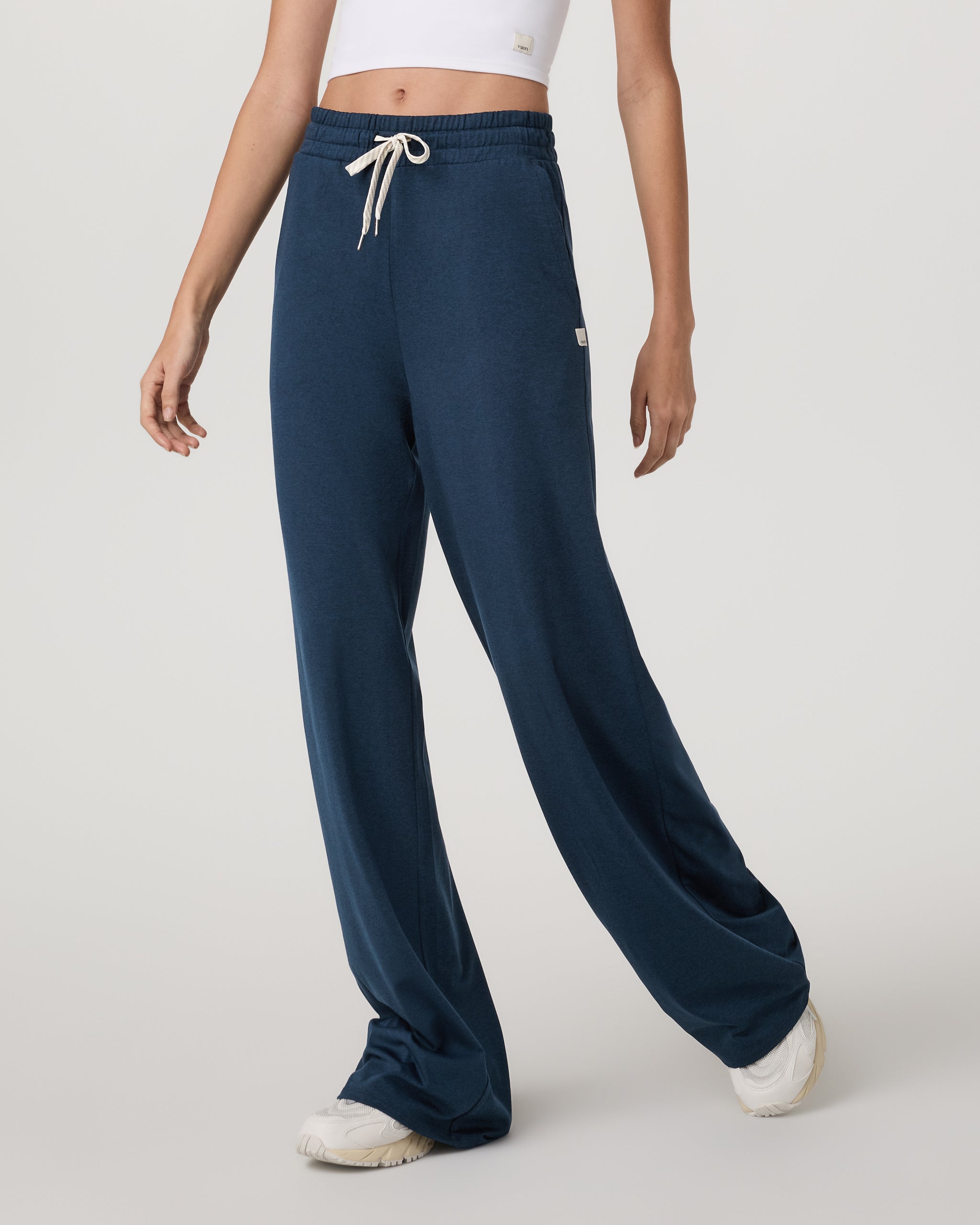 Halo Essential Wideleg Pant | Blue Coast Heather