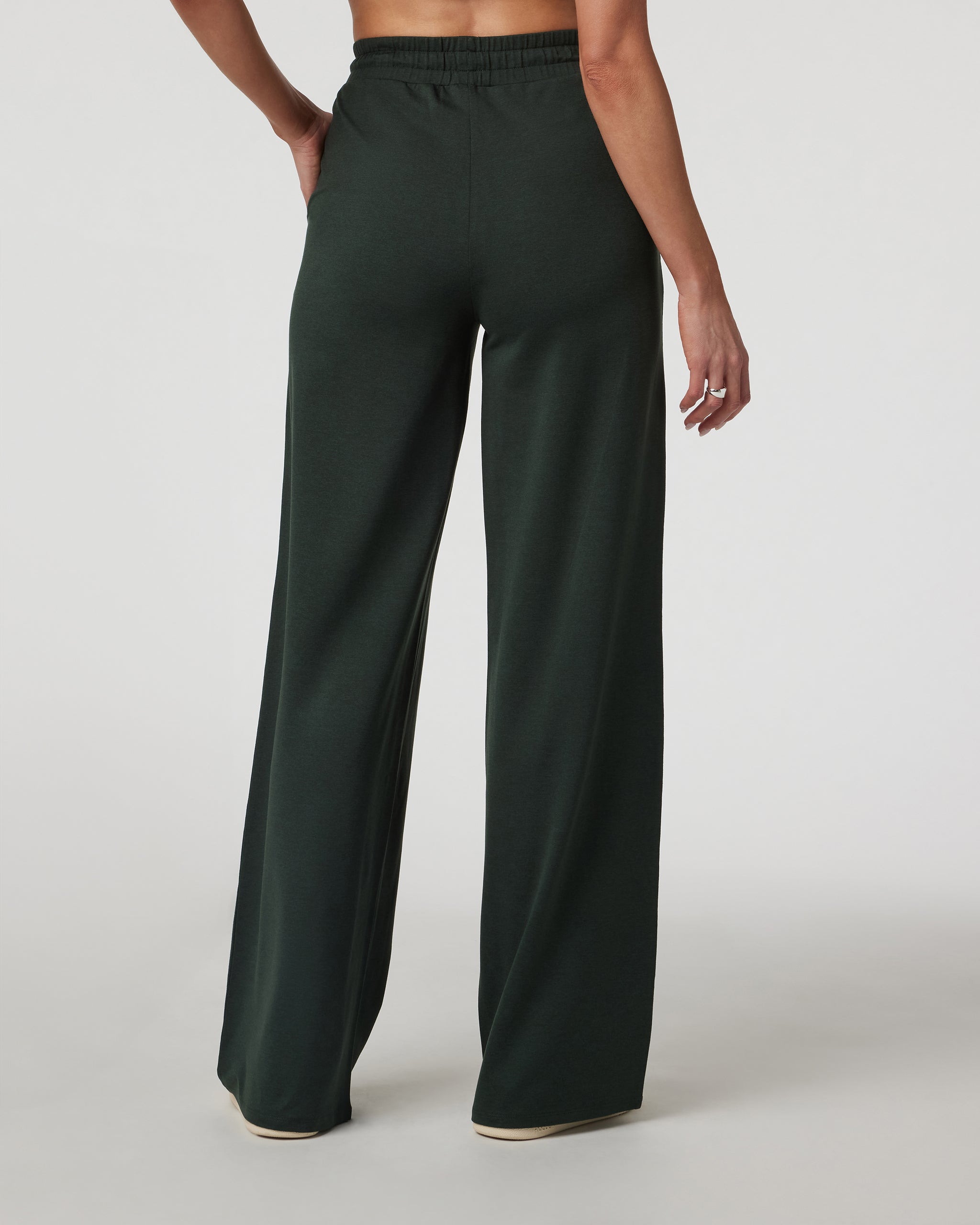 Halo Essential Wideleg Pant - Long | Aspen Heather
