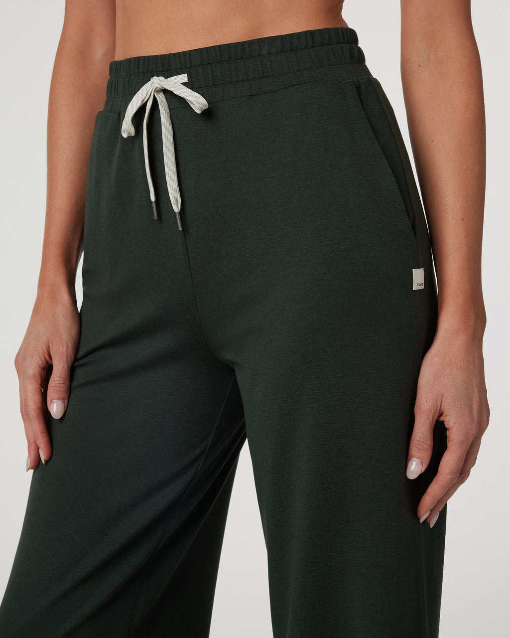 Halo Essential Wideleg Pant - Long | Aspen Heather