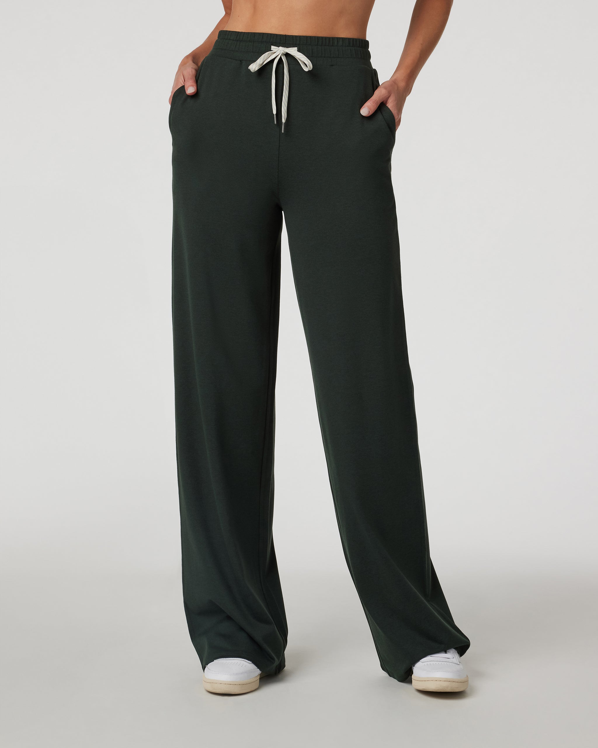 Halo Essential Wideleg Pant - Long | Aspen Heather