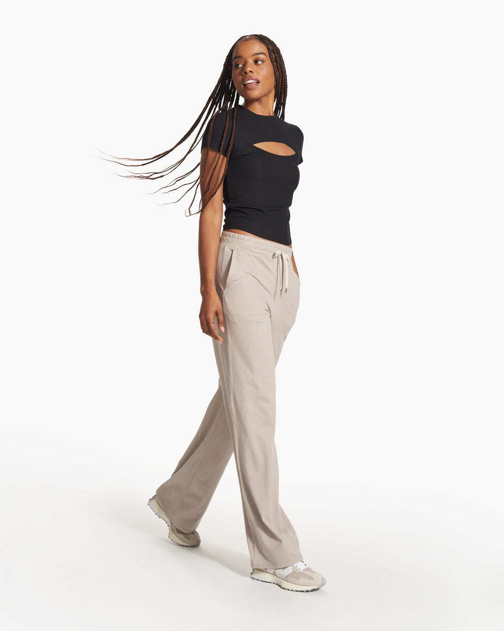 Halo Essential Wideleg Pant - Long | Dark Salt Heather
