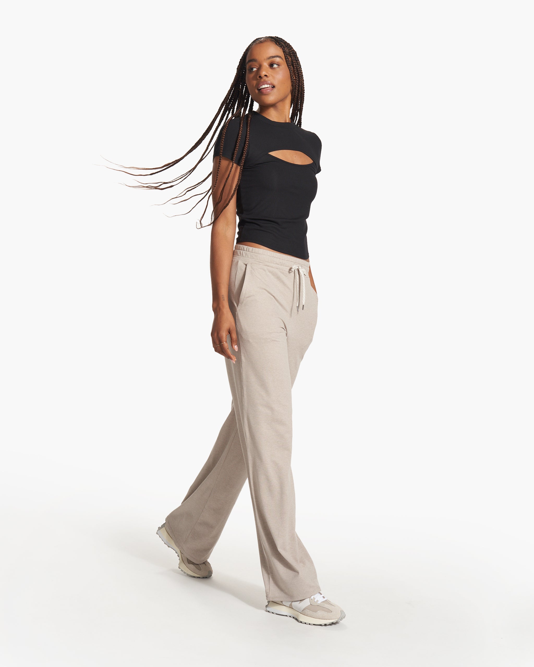 Halo Essential Wideleg Pant - Long | Dark Salt Heather