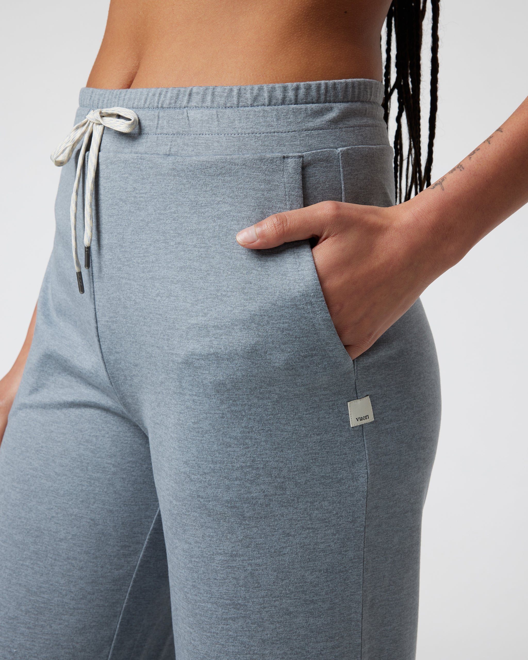 Halo Essential Wideleg Pant - Long | Mallorca Heather