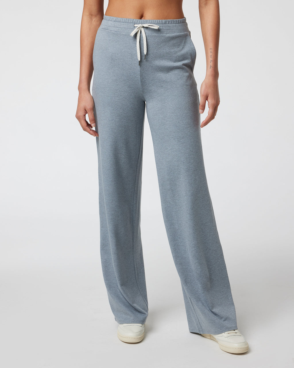 Halo Essential Wideleg Pant - Long | Mallorca Heather