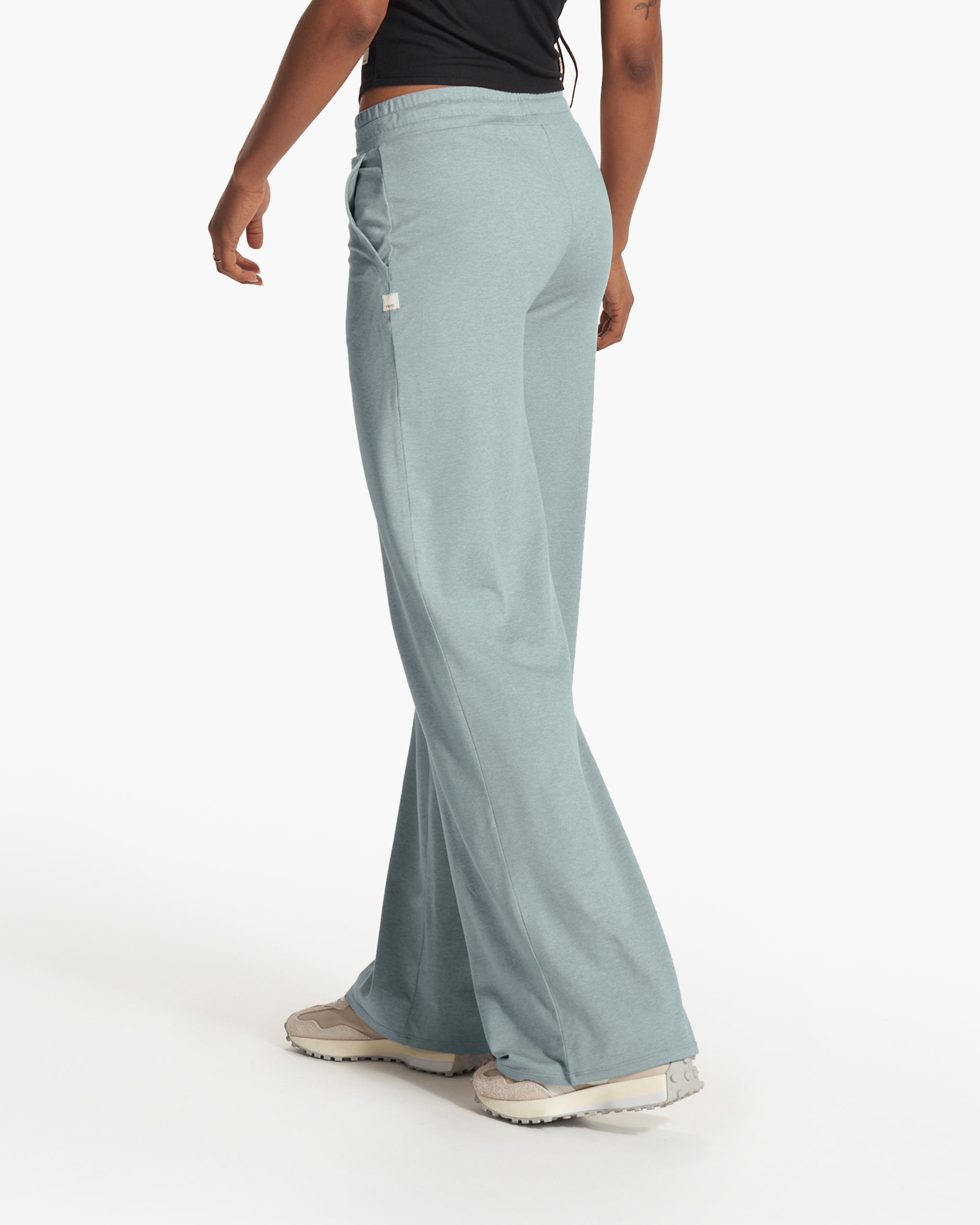 Halo Essential Wideleg Pant - Long | Vintage Pistachio Heather