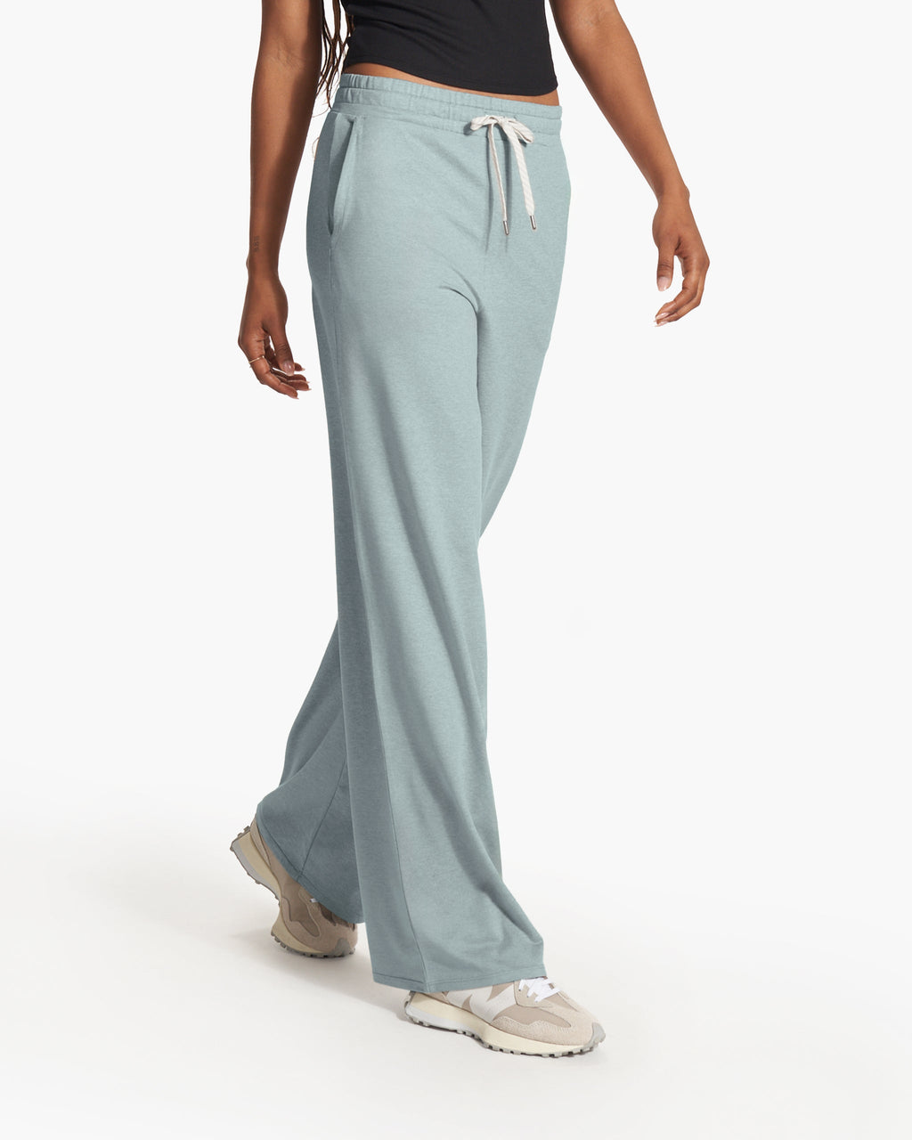 Halo Essential Wideleg Pant - Long | Vintage Pistachio Heather