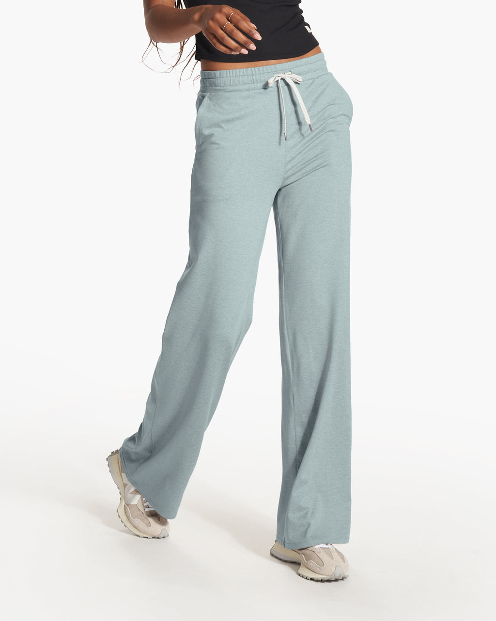 Halo Essential Wideleg Pant - Long | Vintage Pistachio Heather