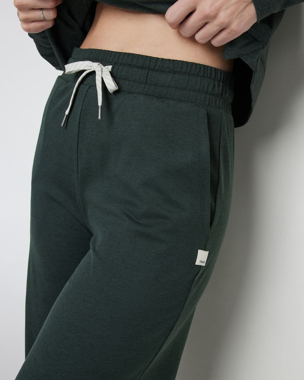 Halo Essential Wideleg Pant - Short | Aspen Heather