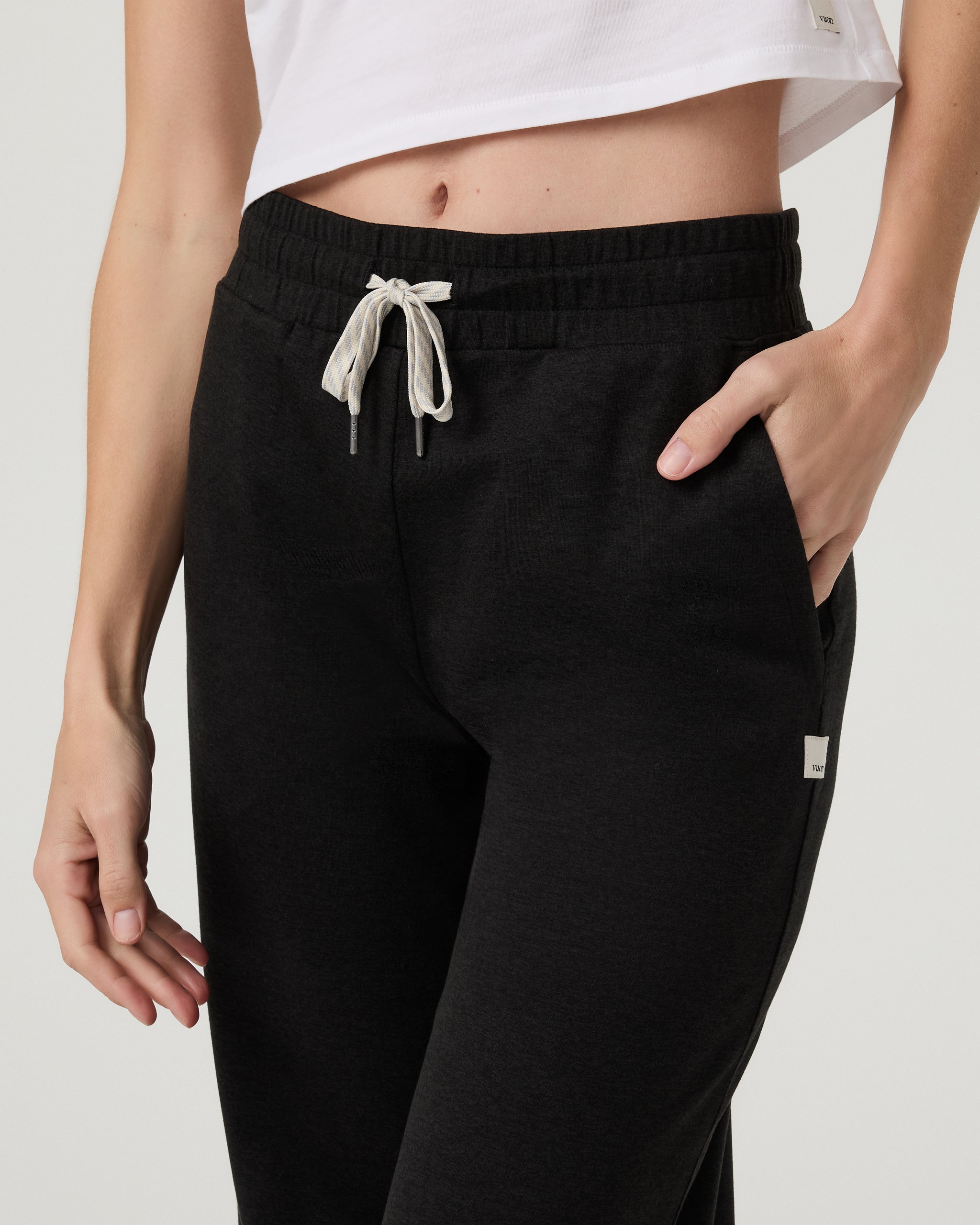 Halo Essential Wideleg Pant - Short | Black Heather