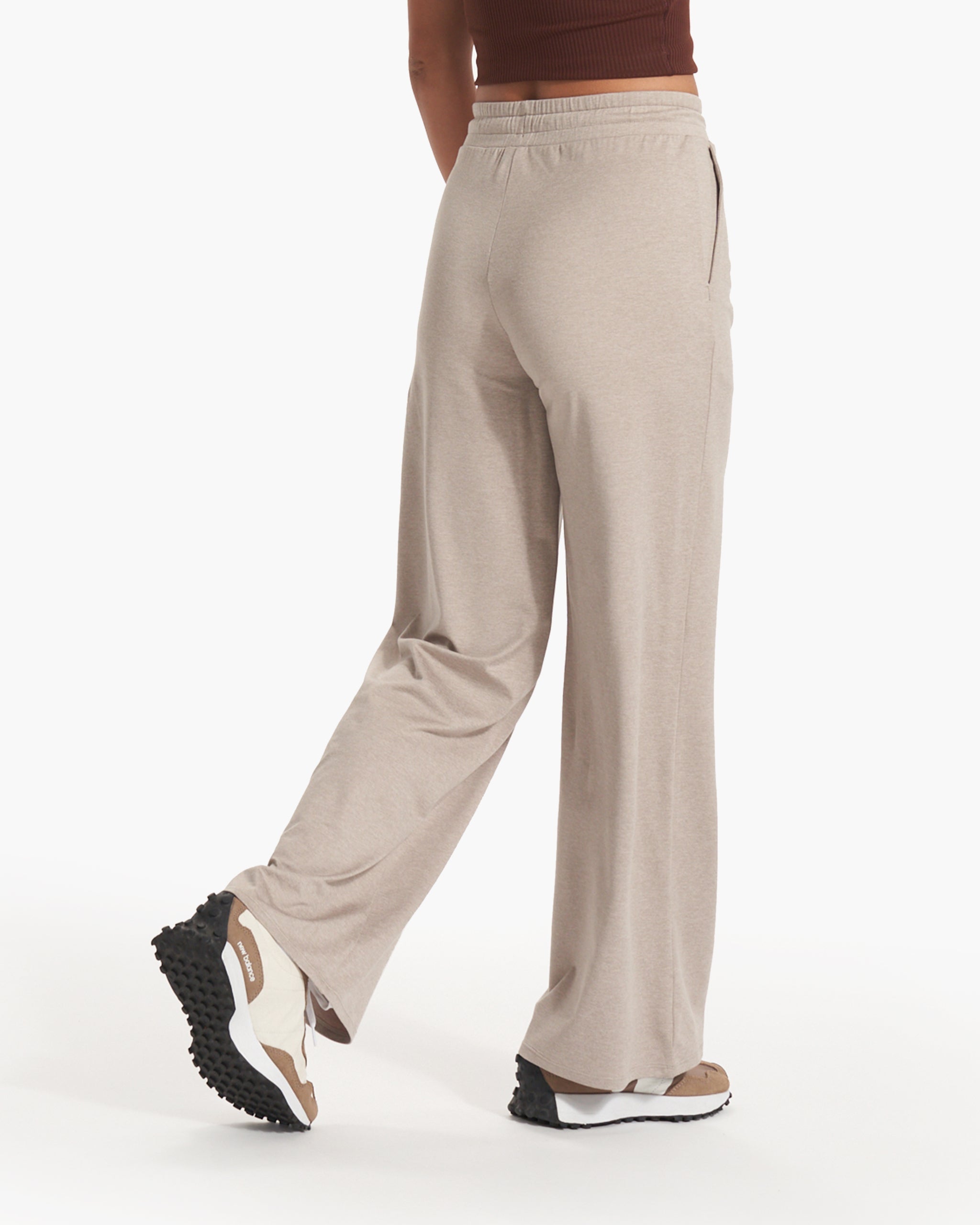 Halo Essential Wideleg Pant - Short | Dark Salt Heather