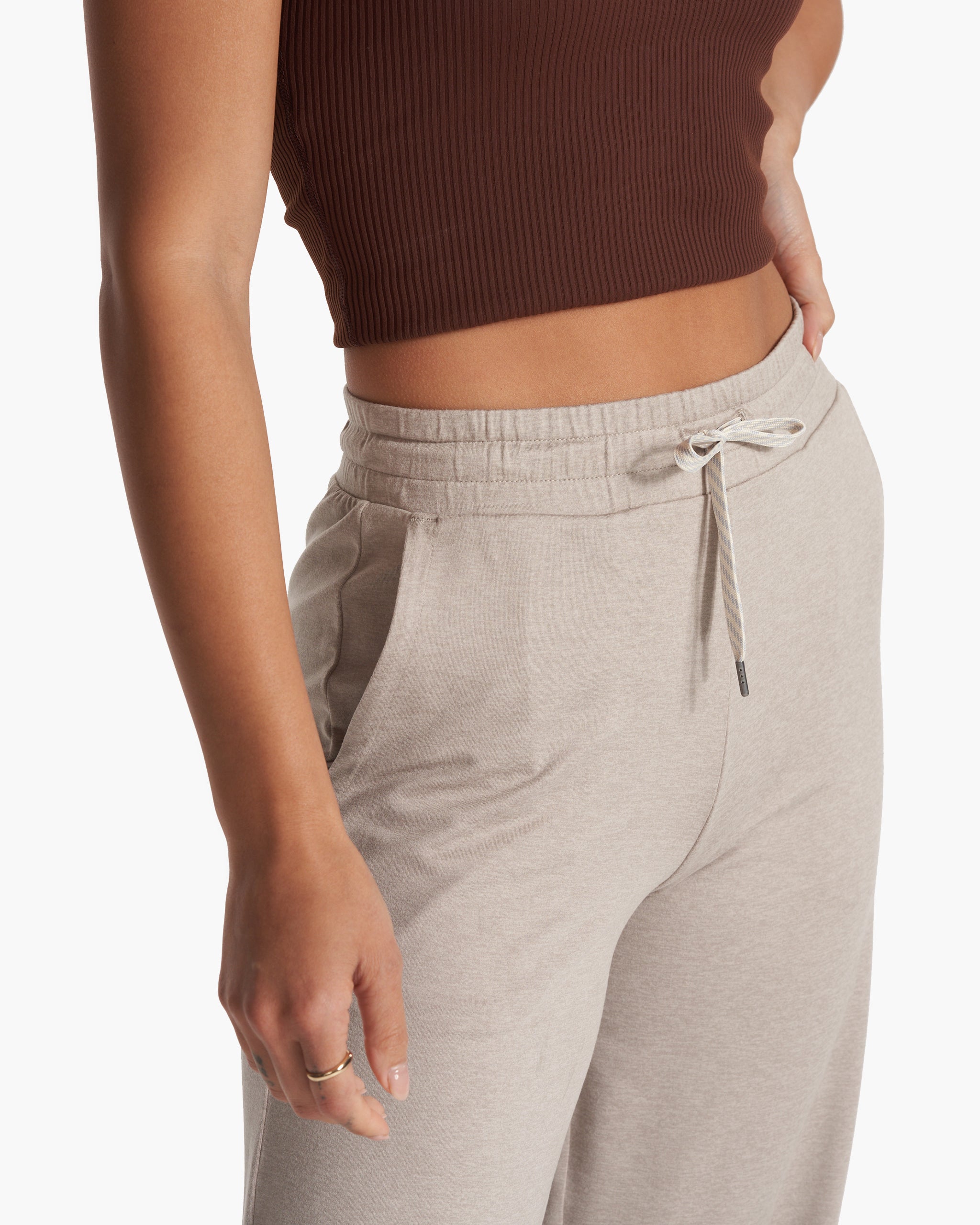Halo Essential Wideleg Pant - Short | Dark Salt Heather