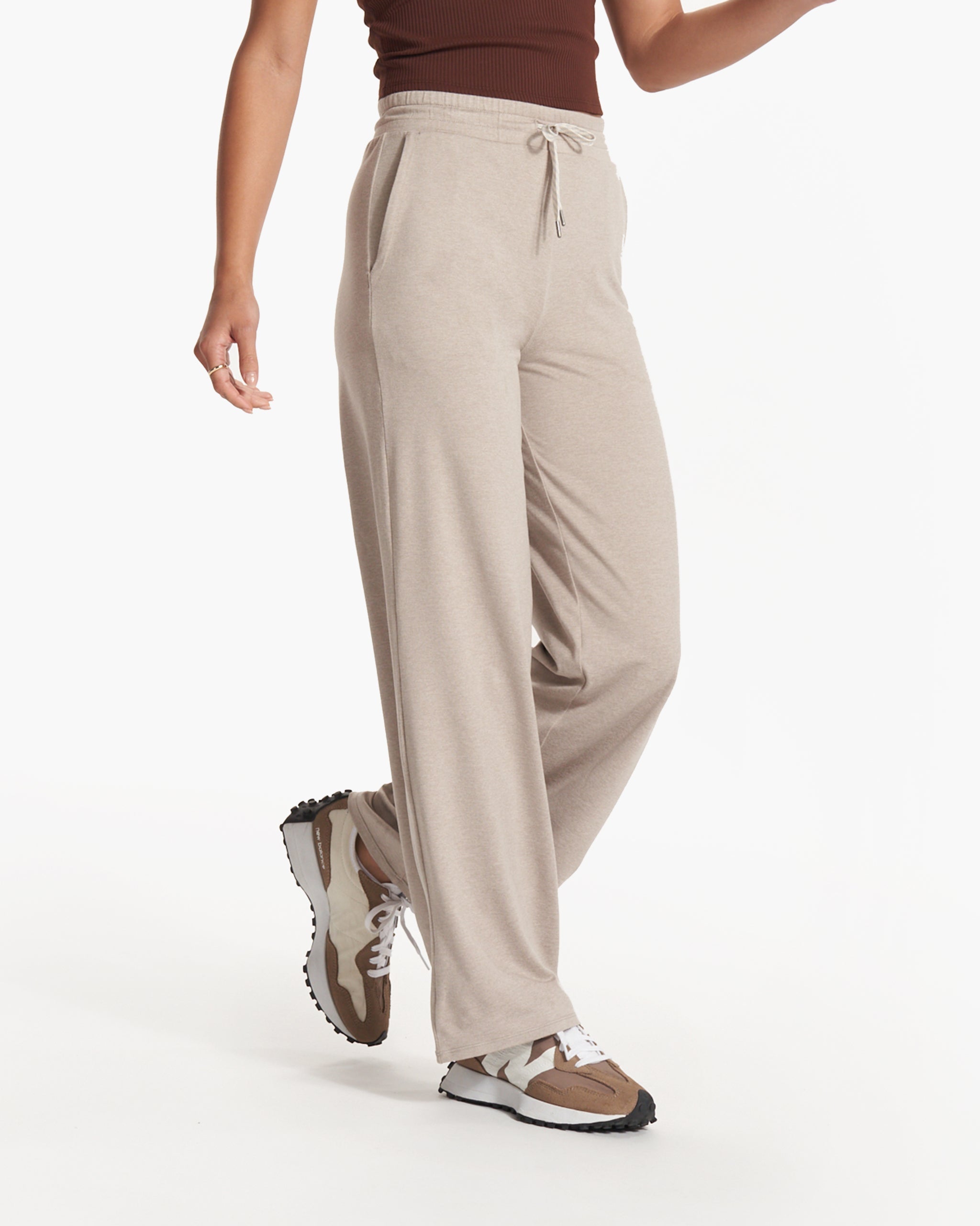 Halo Essential Wideleg Pant - Short | Dark Salt Heather