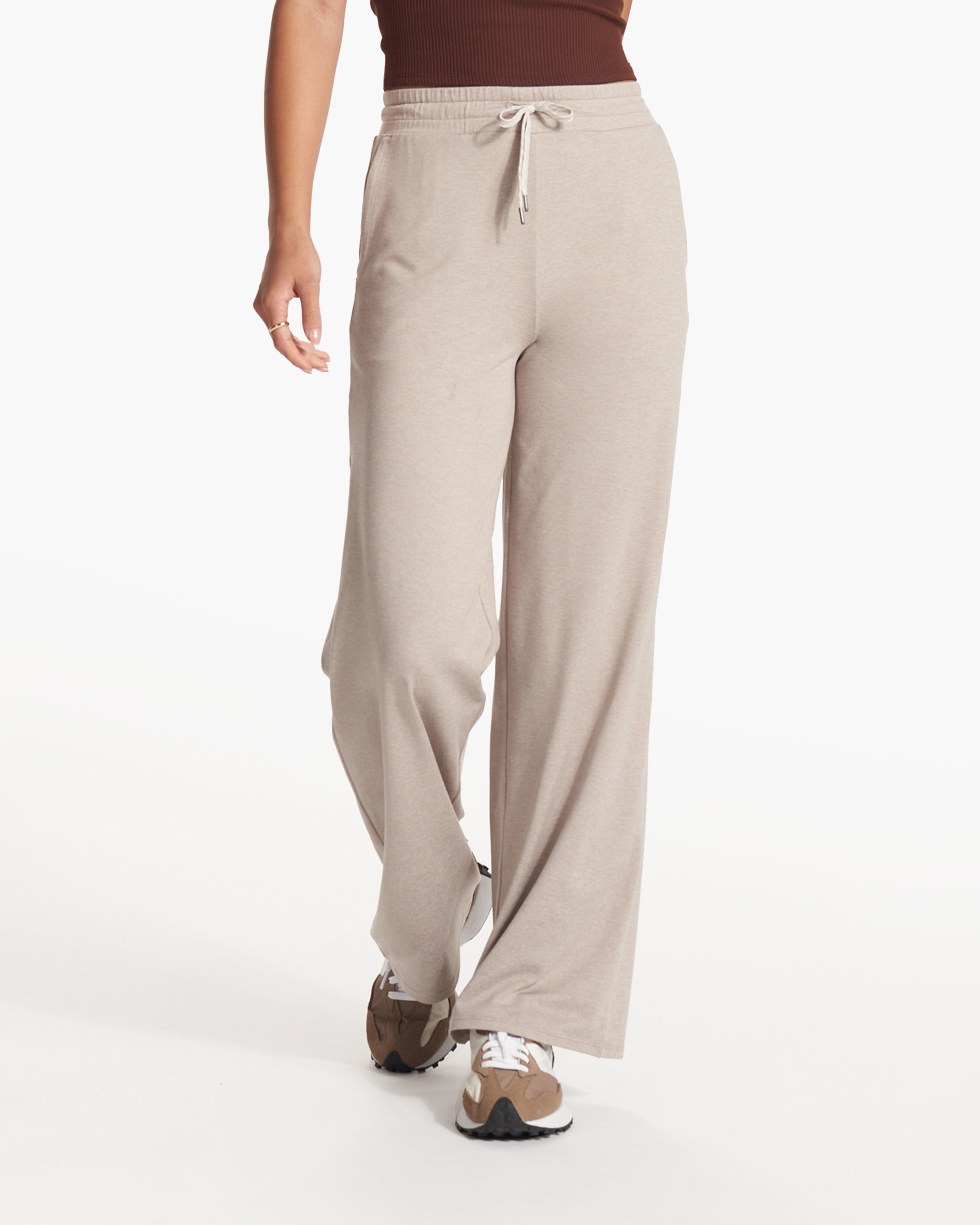 Halo Essential Wideleg Pant - Short | Dark Salt Heather