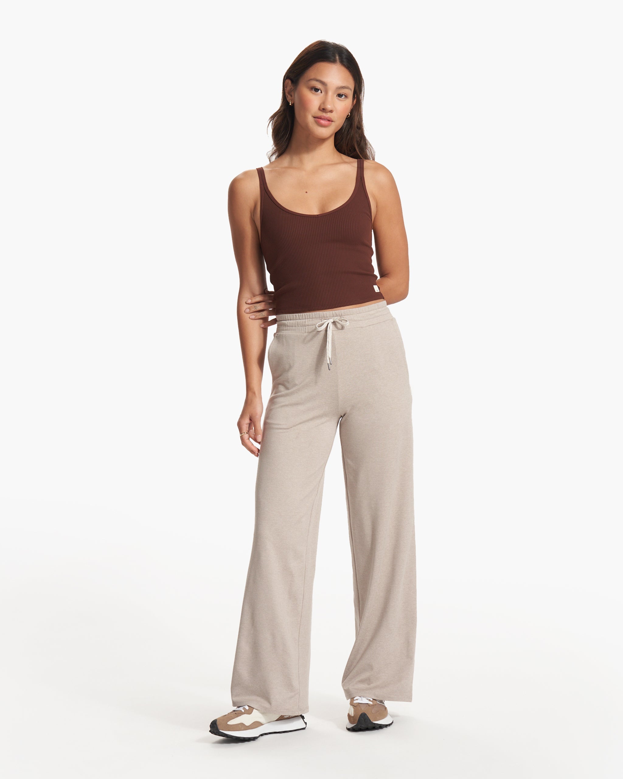 Halo Essential Wideleg Pant - Short | Dark Salt Heather
