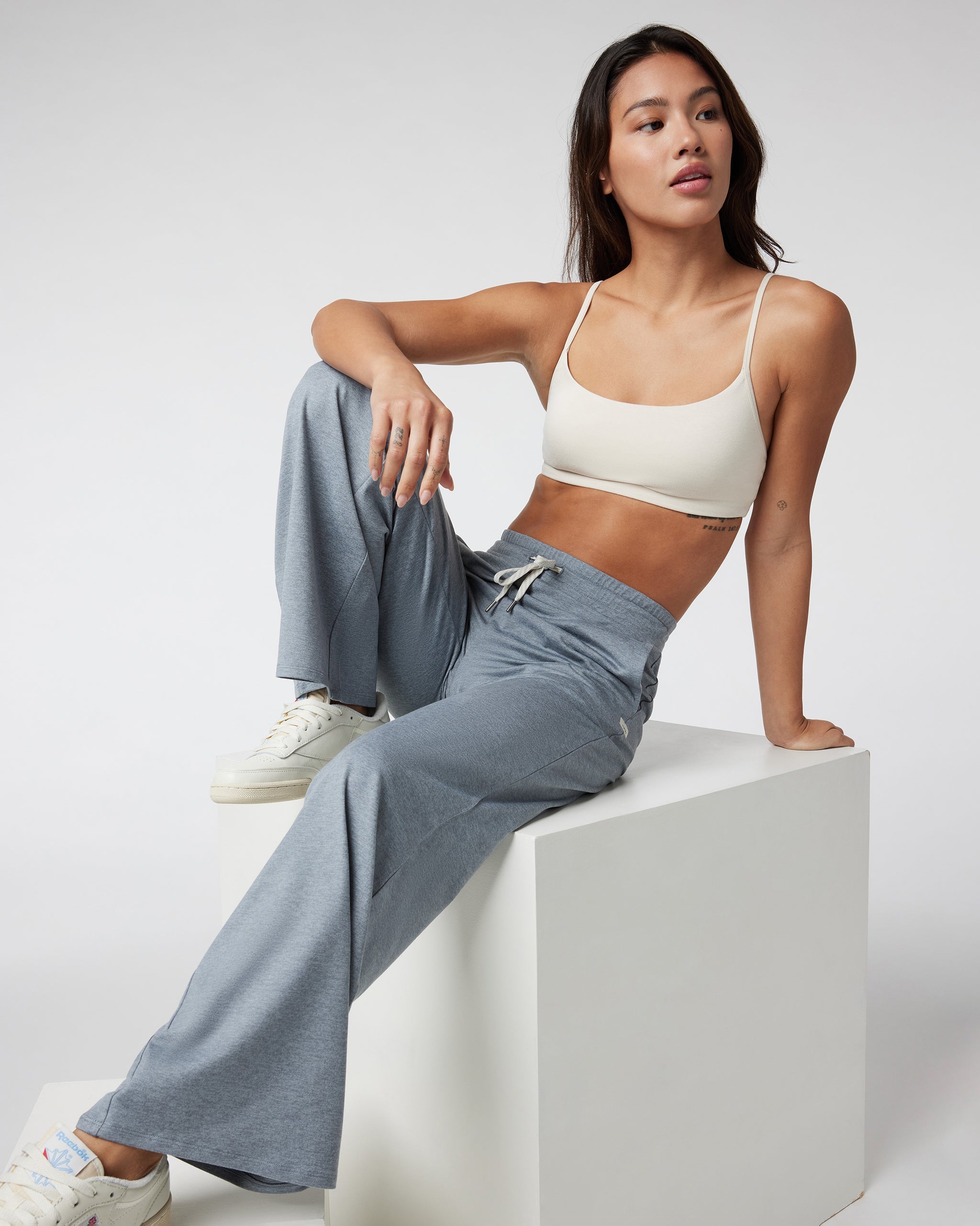 Halo Essential Wideleg Pant - Short | Mallorca Heather