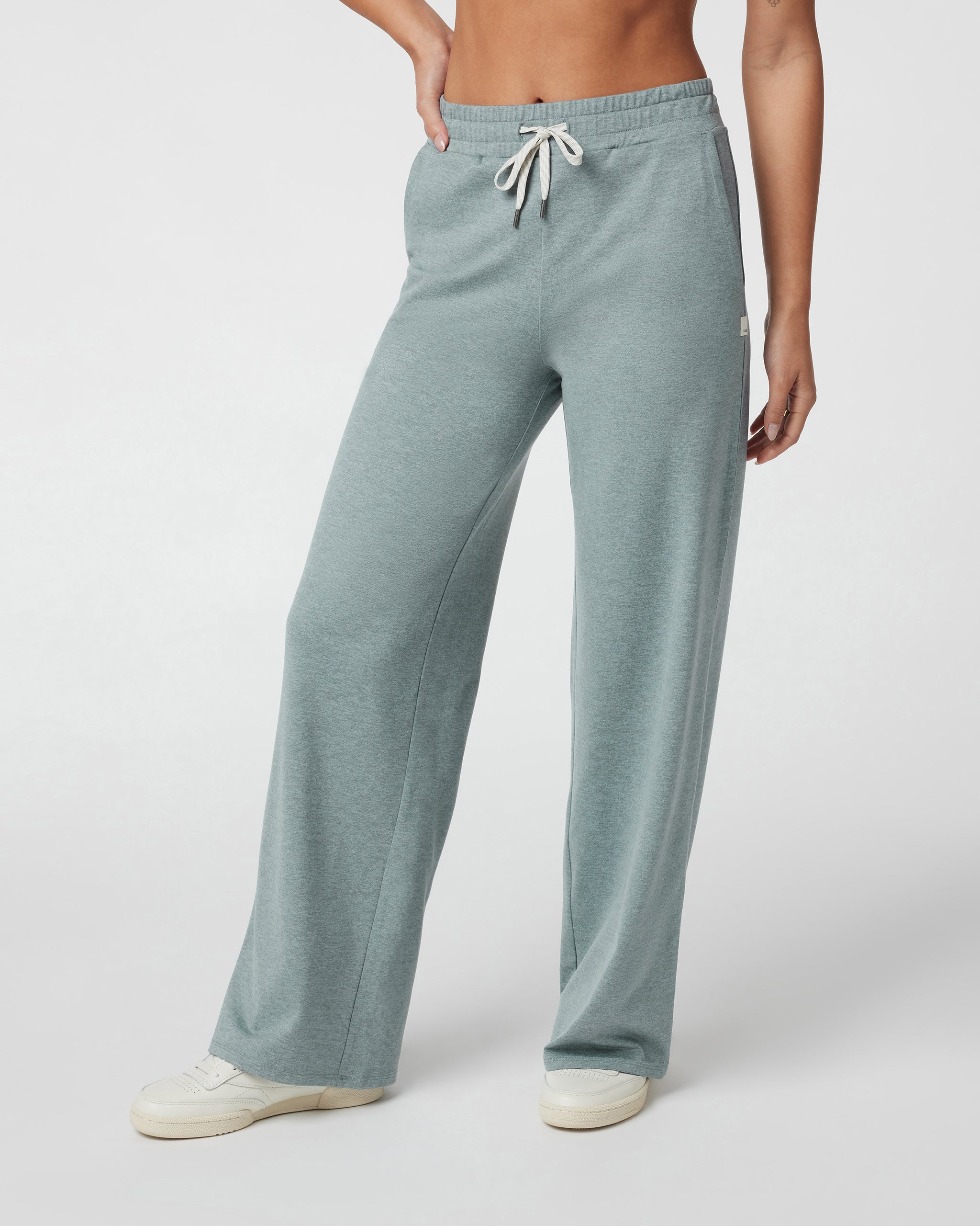 Halo Essential Wideleg Pant - Short | Vintage Pistachio Heather