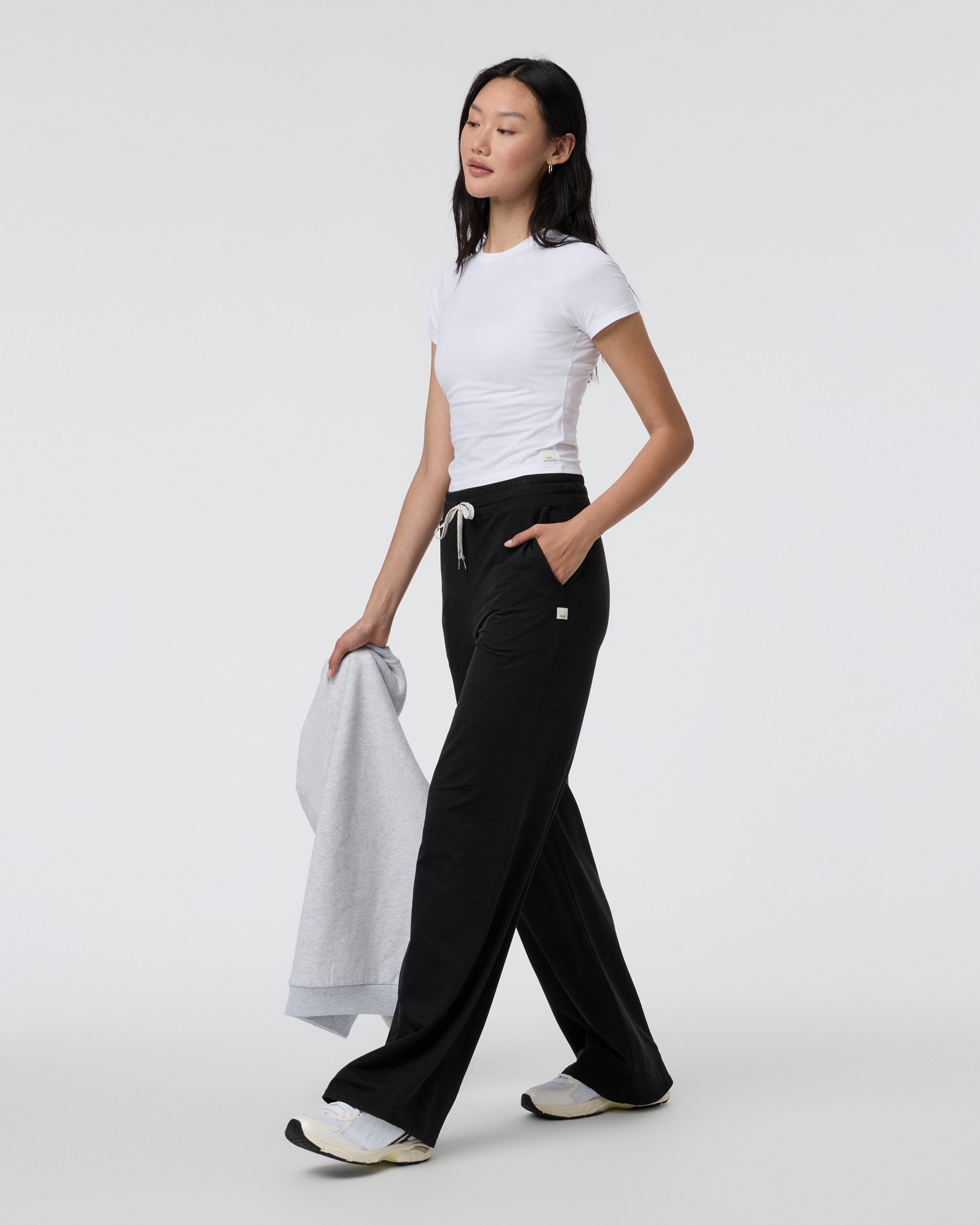 Halo Essential Wideleg Pant | Black Heather