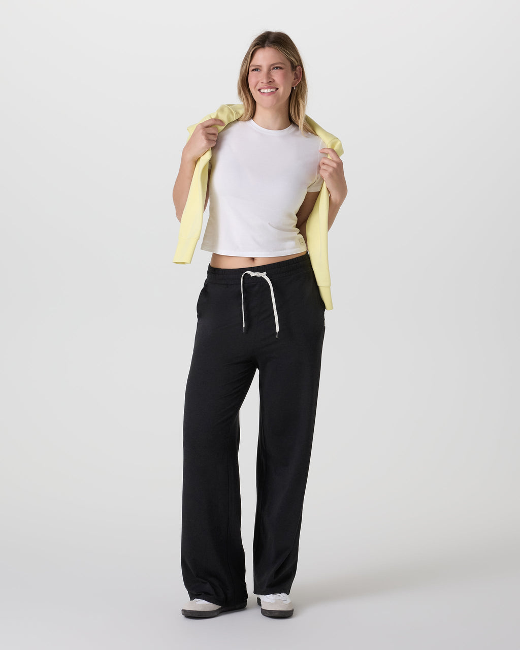 Halo Essential Wideleg Pant | Black Heather